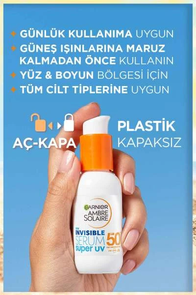 Garnier Invisible Spf50 Süper Uv Günlük Güneş Koruyucu Serum 30 ml 260359
