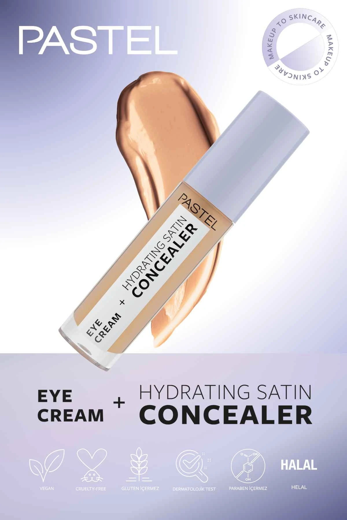 Pastel Eye Cream + Hydrating Satin Concealer - Göz kremi + Göz Altı Kapatıcısı 66 Deep Medium 250966