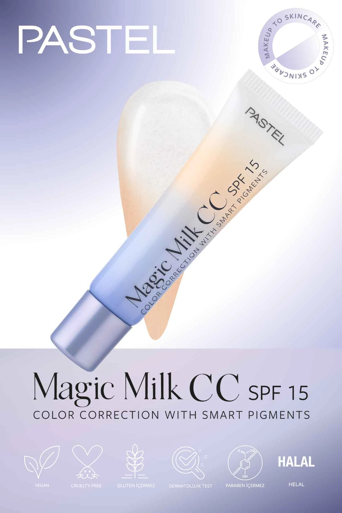 Pastel Magic Milk CC SPF 15 - Cilt Tonu Eşitleyici SPF 15 CC Krem 50 Light Medium 250958