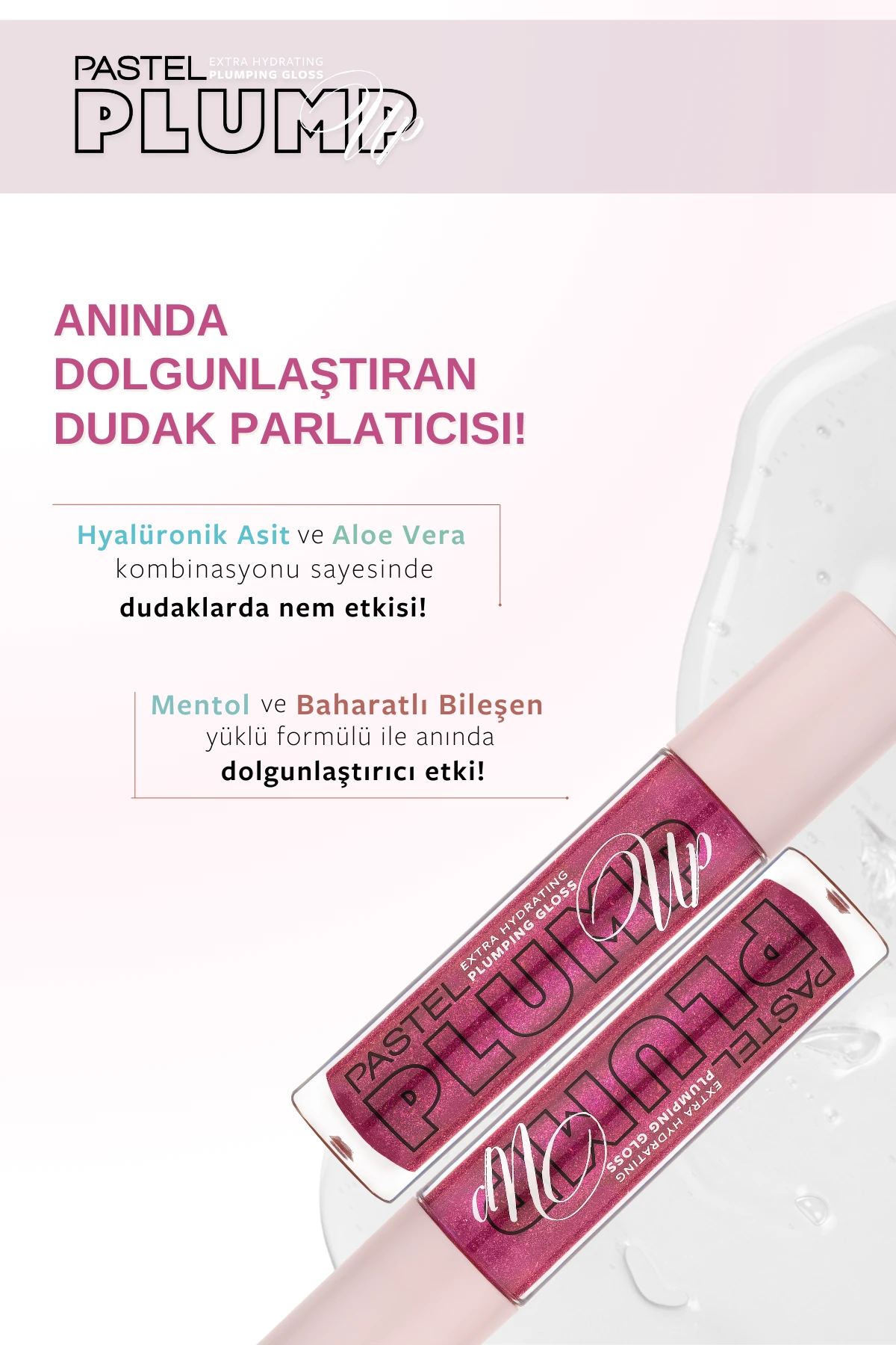 Pastel Plump Up Extra Hydrating Plumping Gloss - Dolgunlaştıran Dudak Parlatıcısı 207 Mariposa 268698