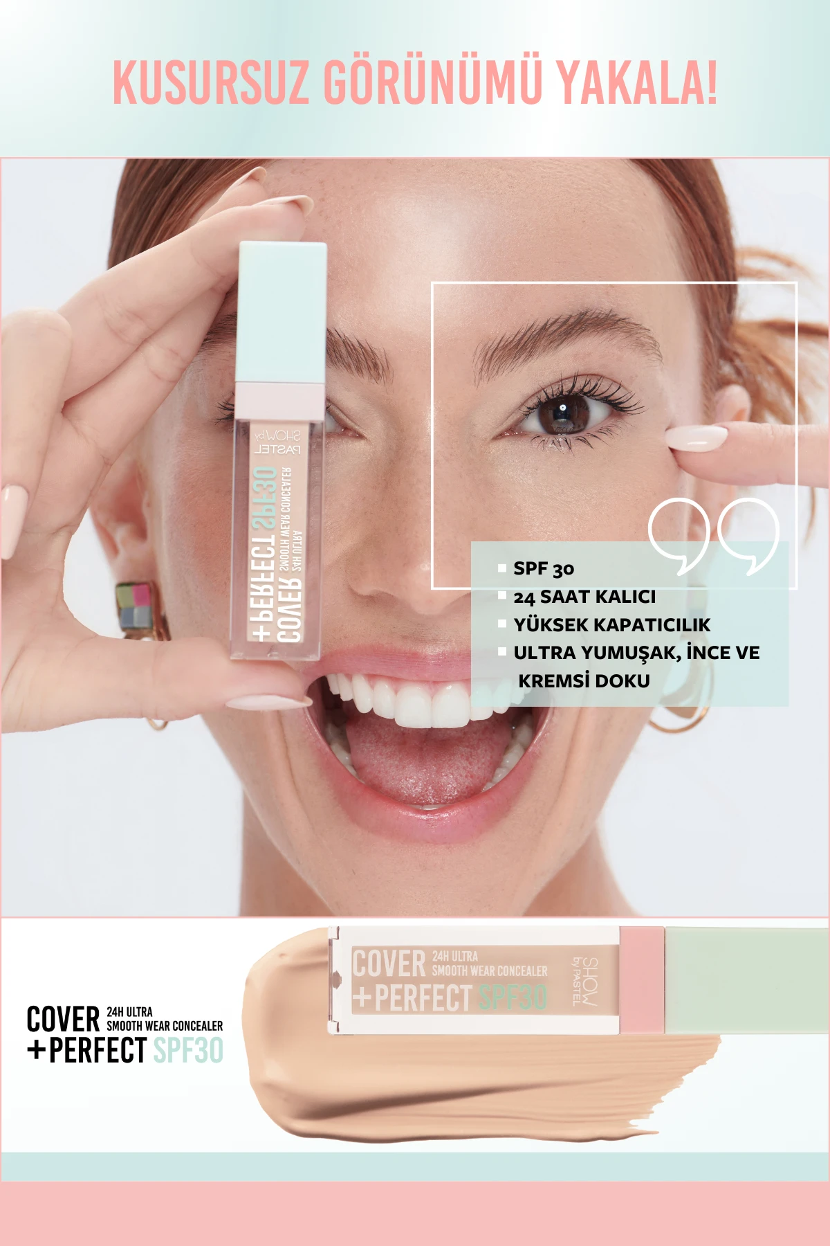 Show By Pastel Cover+Perfect Concealar SPF30 - SPF30 Ultra Kapatıcı 303 Baby Powder 268870