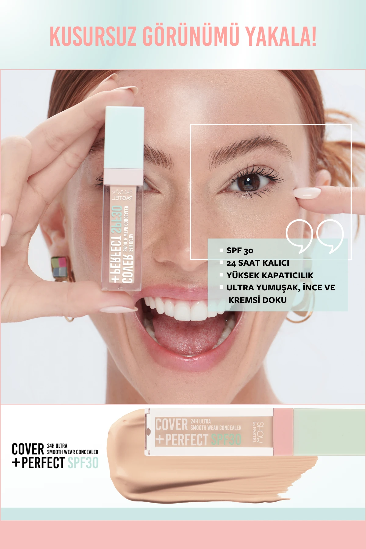 Show By Pastel Cover+Perfect Concealar SPF30 - SPF30 Ultra Kapatıcı 306 Caramel 268874