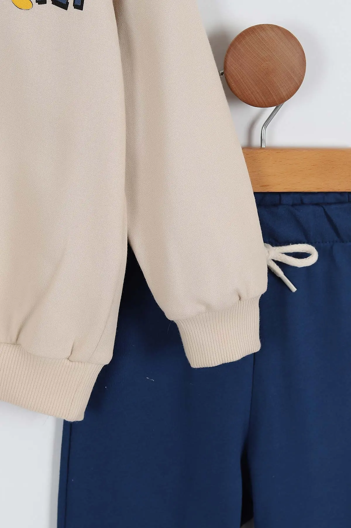 İndigo (2-5 Yaş) Ön Arka Karakter Baskılı Gömlek Yaka Erkek Çocuk Takım 337175