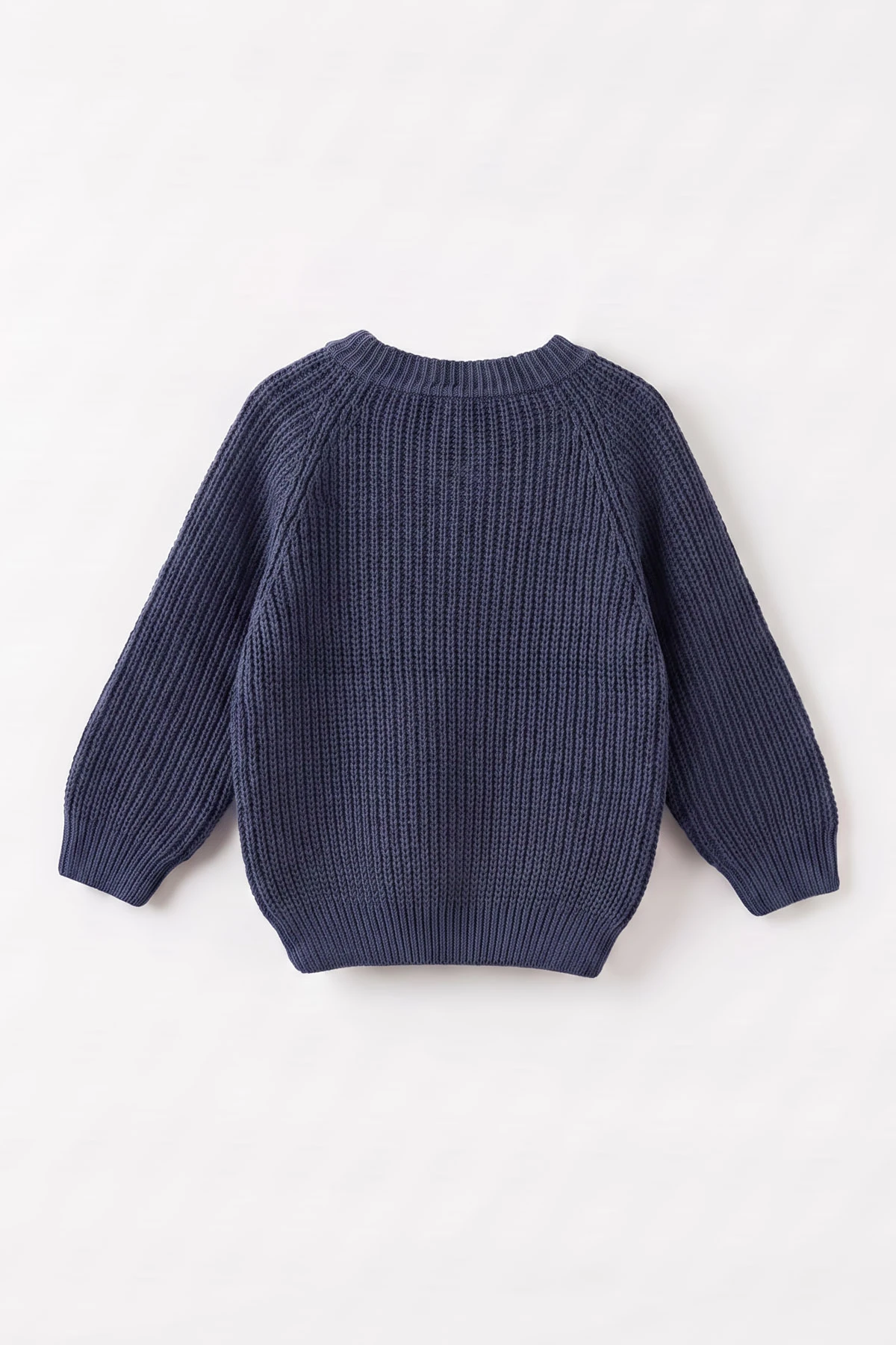 İndigo (2-8 Yaş) Dikişsiz Selanik Örgülü Unisex Çocuk Kazak 474931