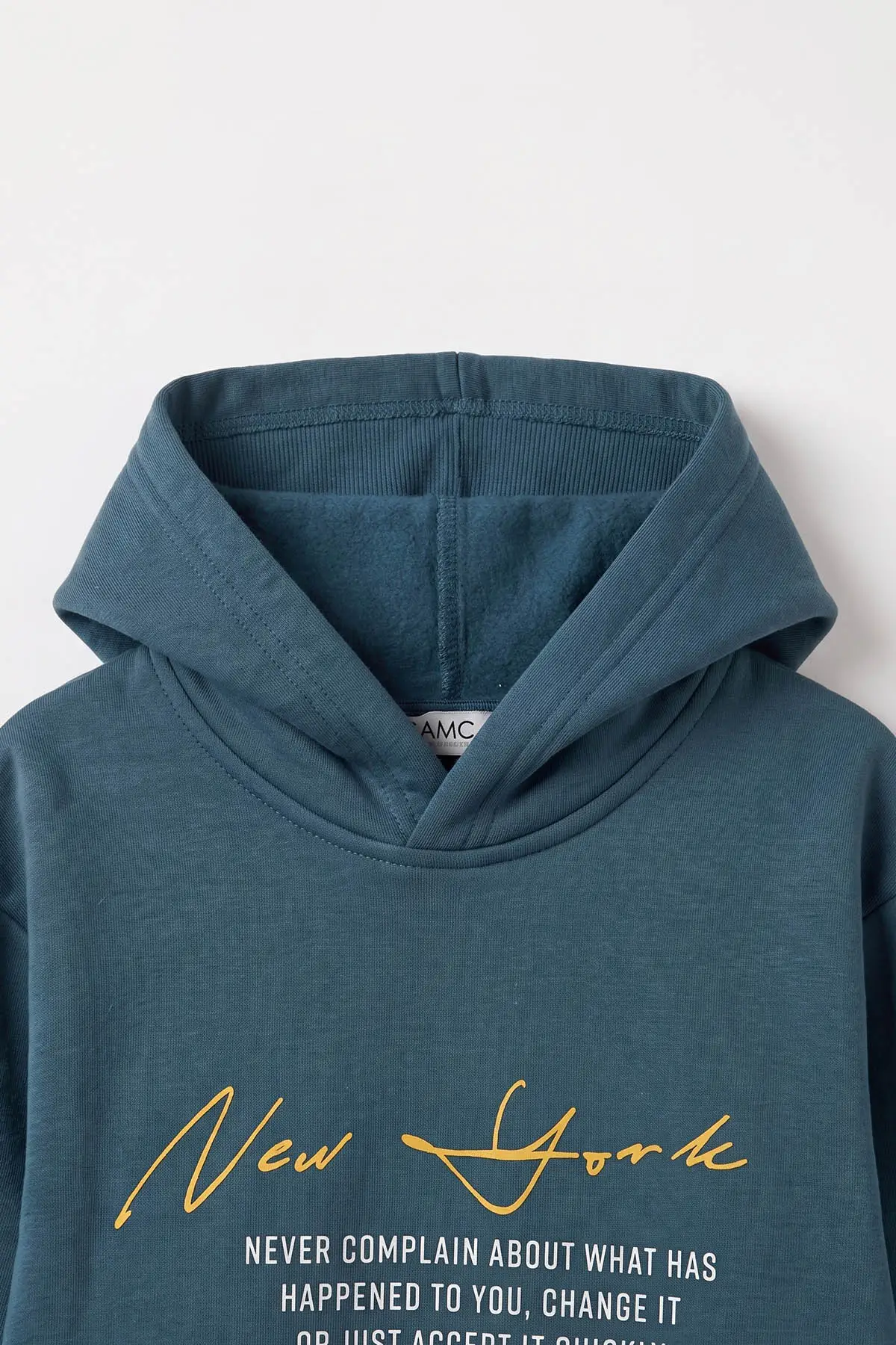 İndigo (3-12 Yaş) Baskılı 3 İp Şardonlu Kapüşonlu Erkek Çocuk Sweatshirt 473840