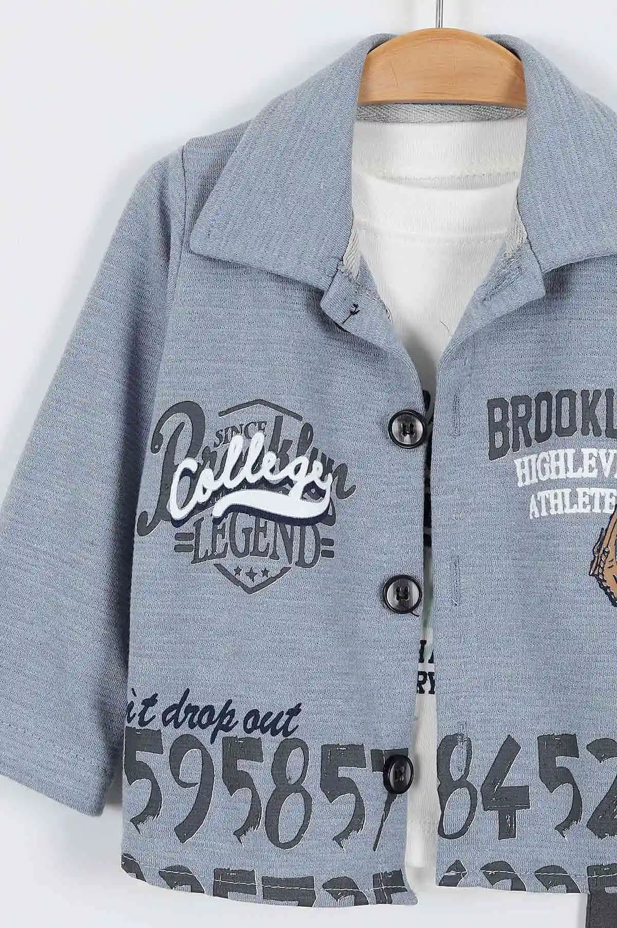 İndigo (3-18 Ay) Brooklyn Legend Baskılı 3'lü Erkek Bebek Takım 340633