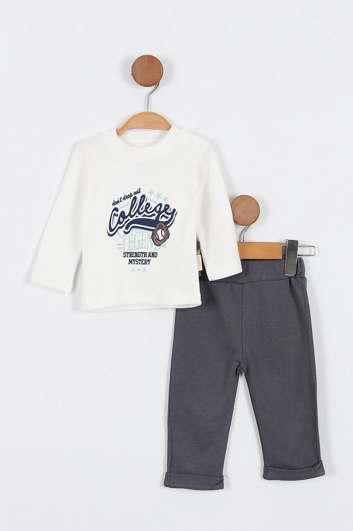 İndigo (3-18 Ay) Brooklyn Legend Baskılı 3'lü Erkek Bebek Takım 340633