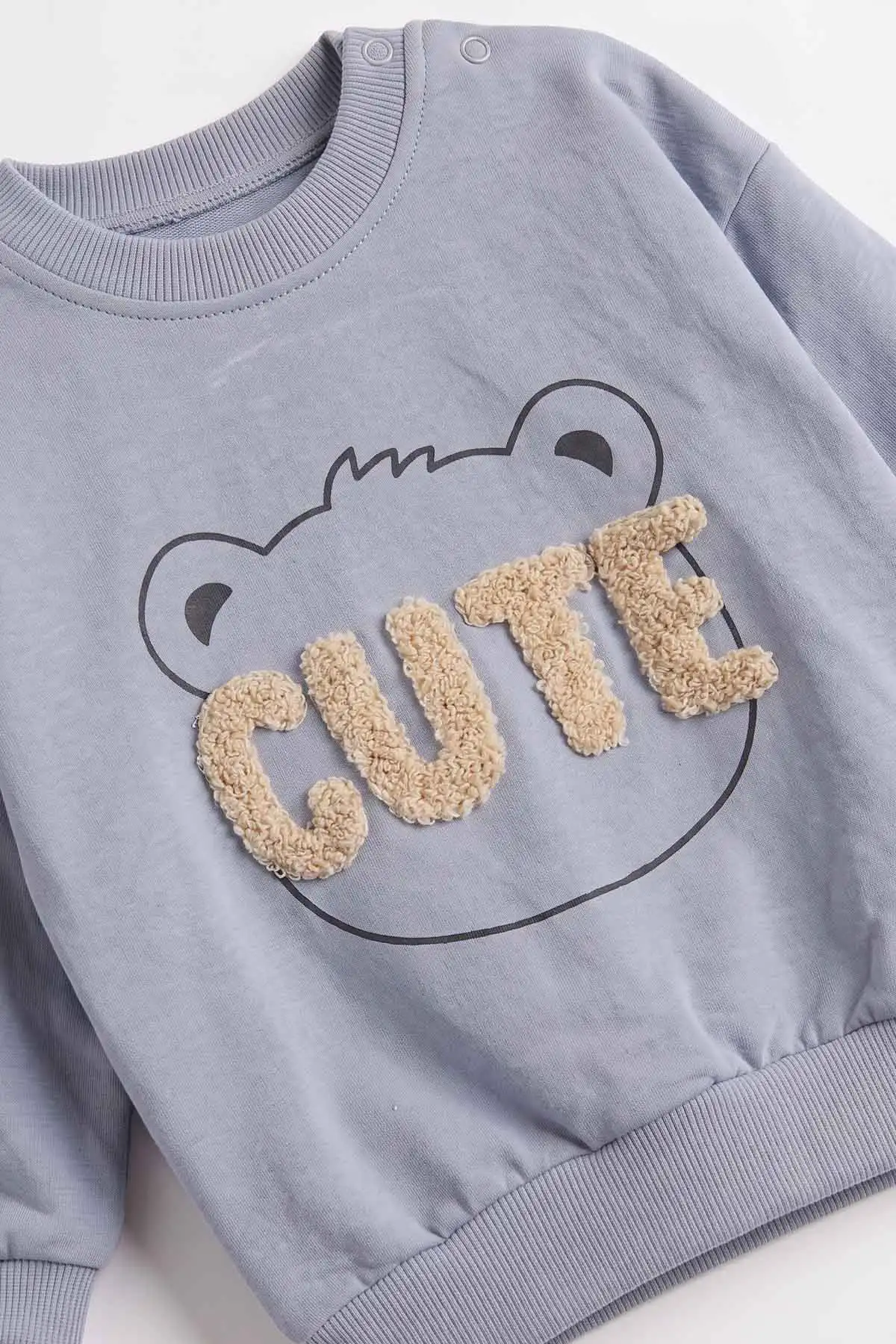 İndigo (3-24 Ay) Cute Nakışlı 2 İp Erkek Bebek Mevsimlik Takım 482180