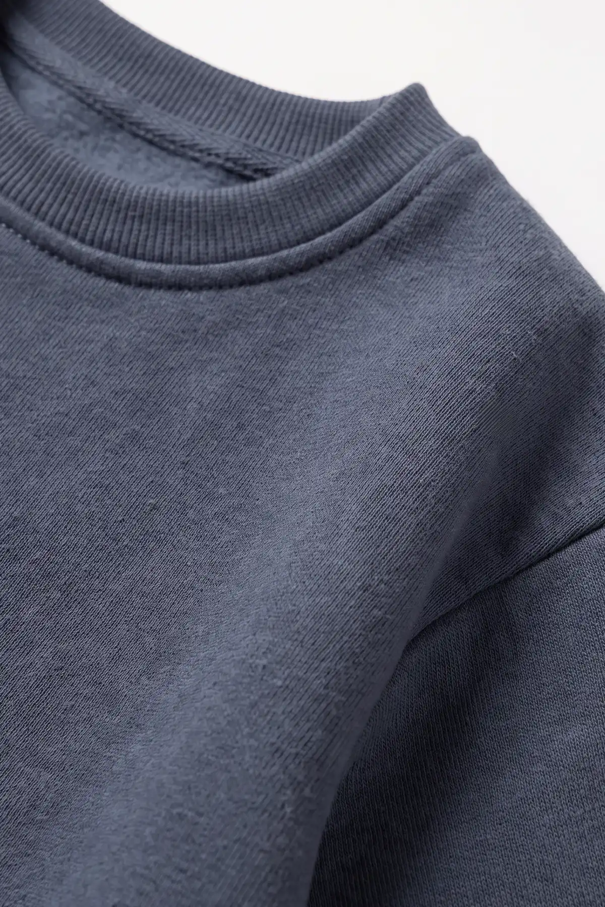 İndigo (5-12 Yaş) Baskısız   Düz 3 İp Şardonlu Erkek Çocuk Sweatshirt 483588