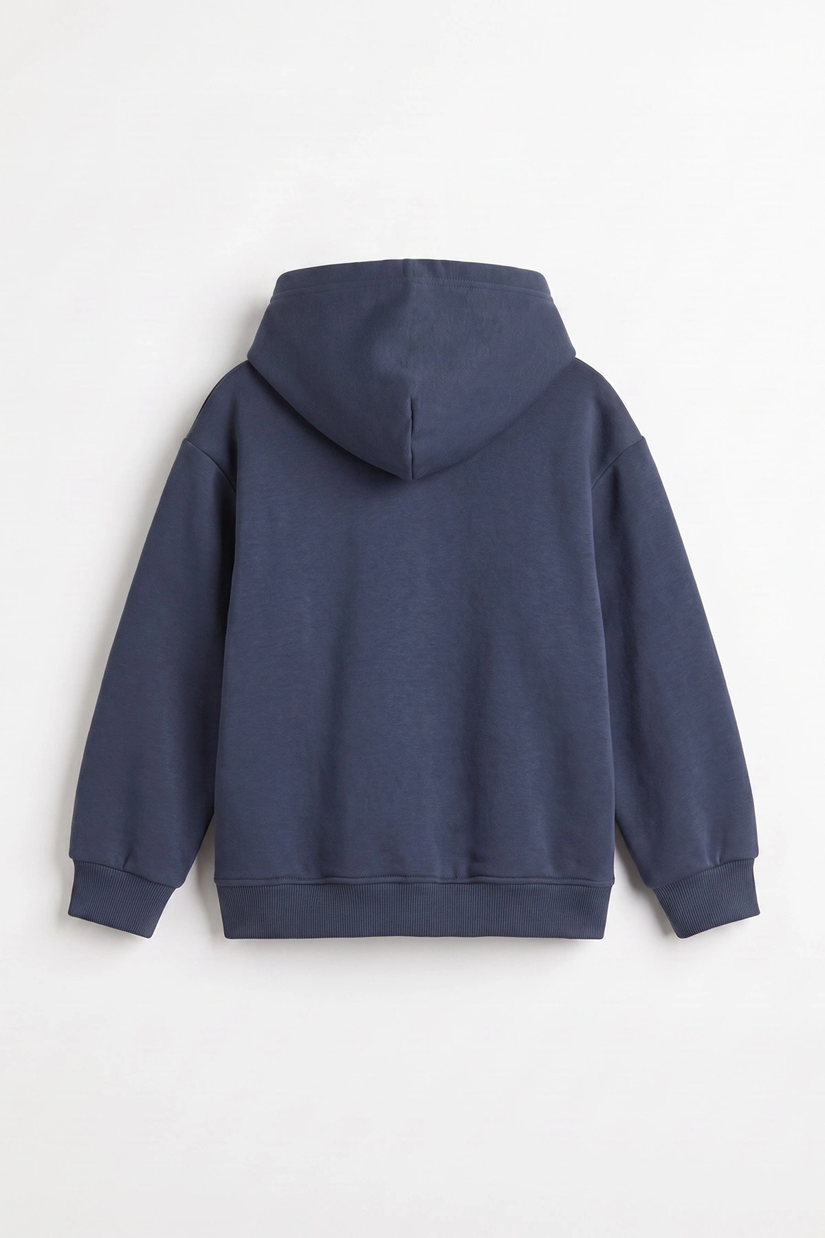 İndigo (5-12 Yaş) Baskısız Kapüşonlu 3 İp Şardonlu Erkek Çocuk Sweatshirt 481763