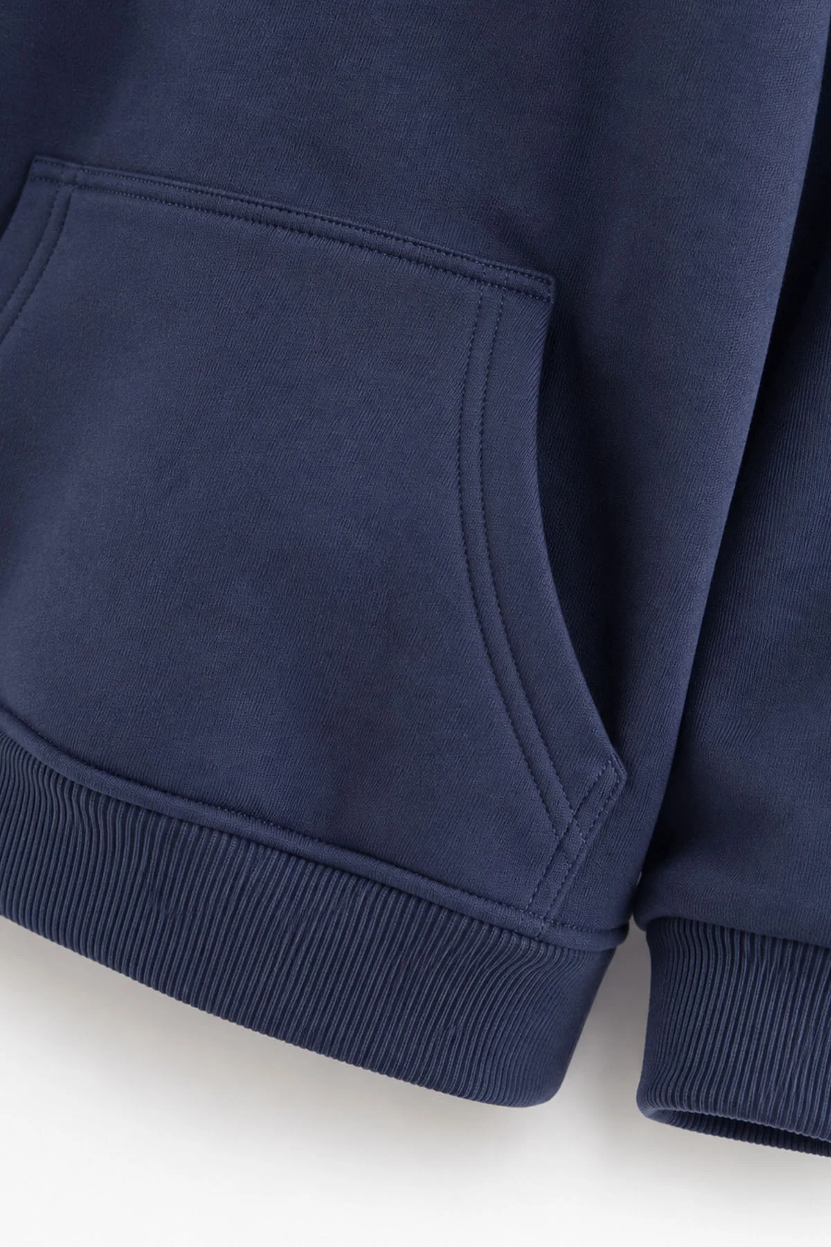 İndigo (5-12 Yaş) Baskısız Kapüşonlu 3 İp Şardonlu Erkek Çocuk Sweatshirt 481763