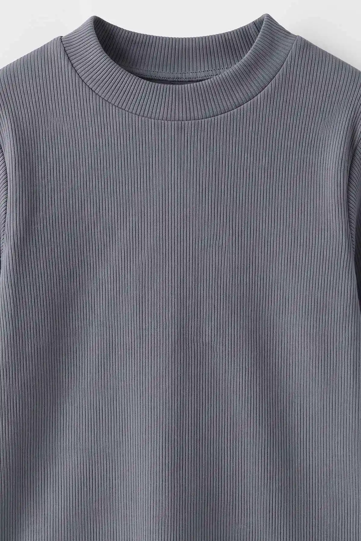 İndigo (5-12 Yaş) Yarım Balıkçı Yaka Kaşkorse Çocuk Body Sweatshirt 495518