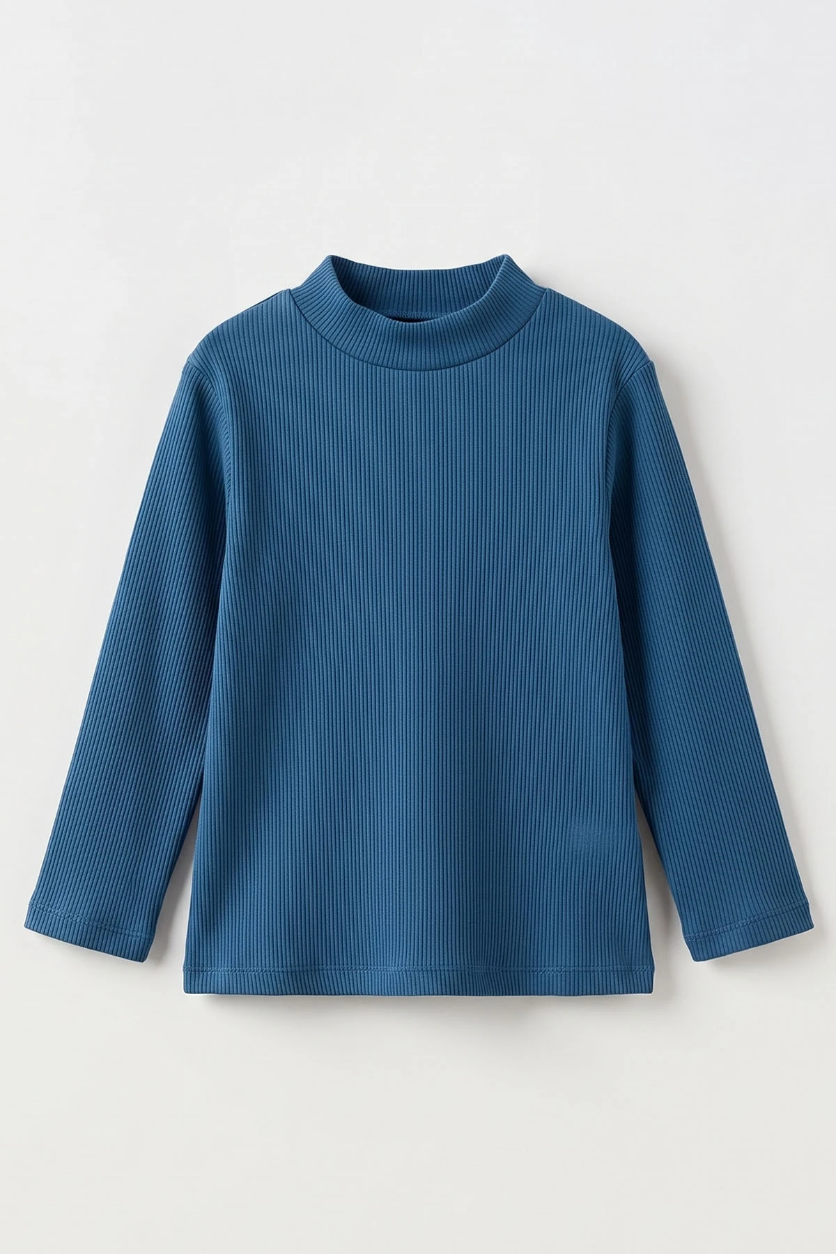 İndigo (5-12 Yaş) Yarım Balıkçı Yaka Kaşkorse Kız Çocuk Body Sweatshirt 493048