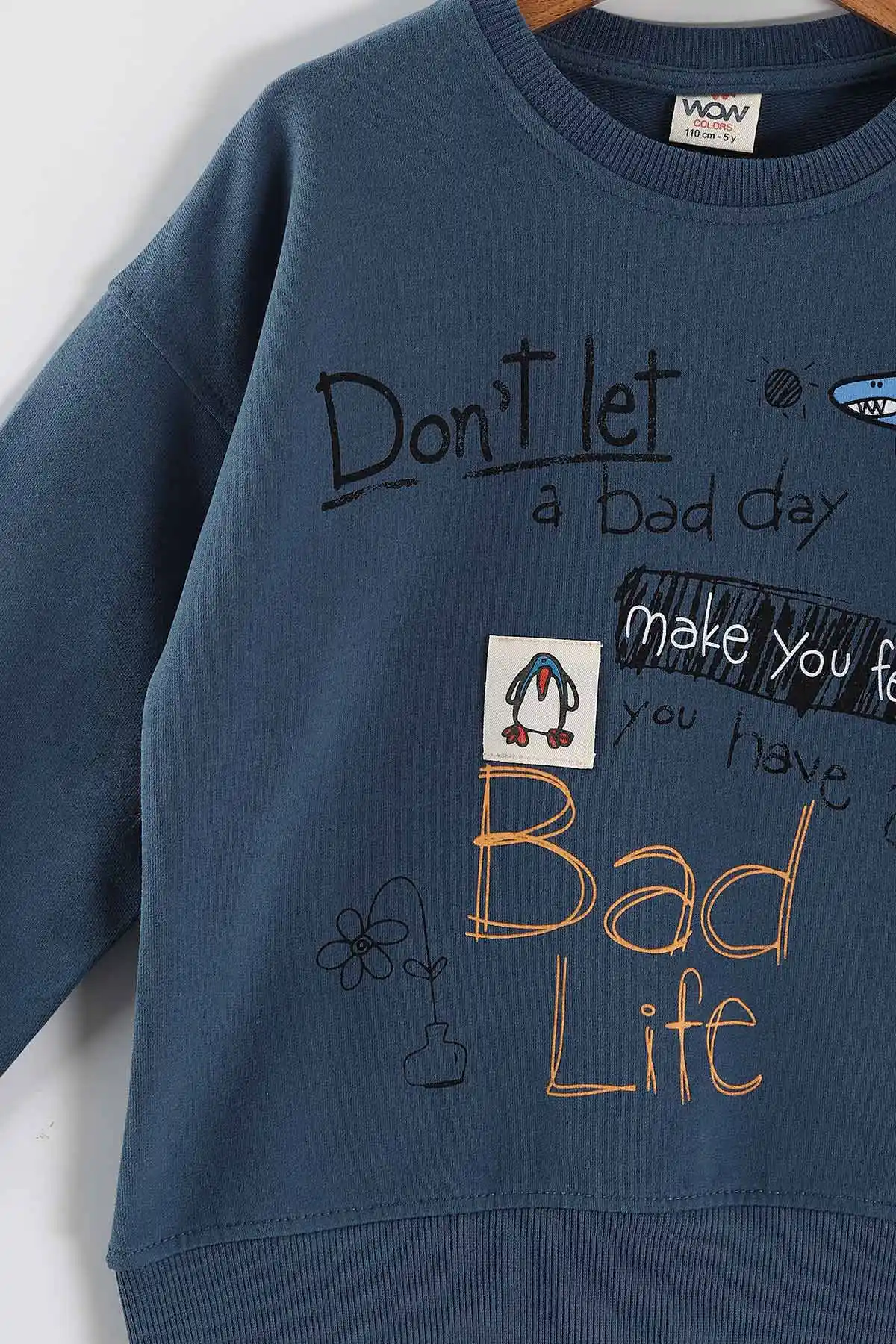 İndigo (5-8 Yaş)Bad Life Baskılı Kız Çocuk Sweatshirt 432935