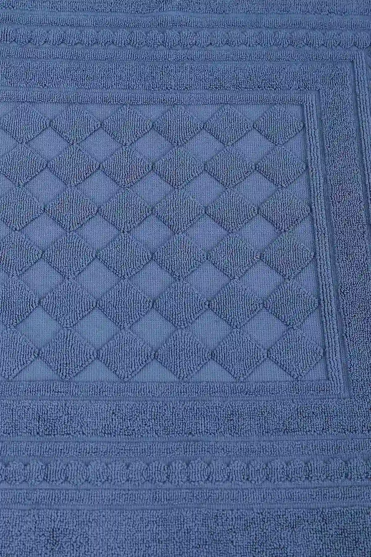 İndigo 50x70 Cm Piramit Desenli Jakarlı Ayak Havlusu 448889