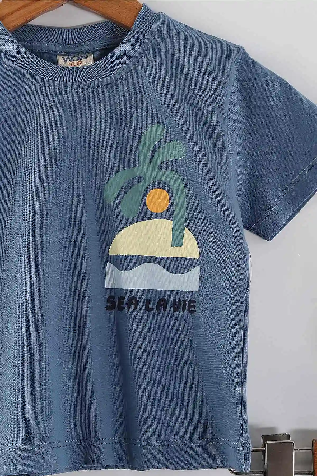 İndigo (6-12 Ay-3-4 Yaş)  Sea La Vie Baskılı   Tişörtlü ve Şortlu Erkek Çocuk Yazlık Takım 455233