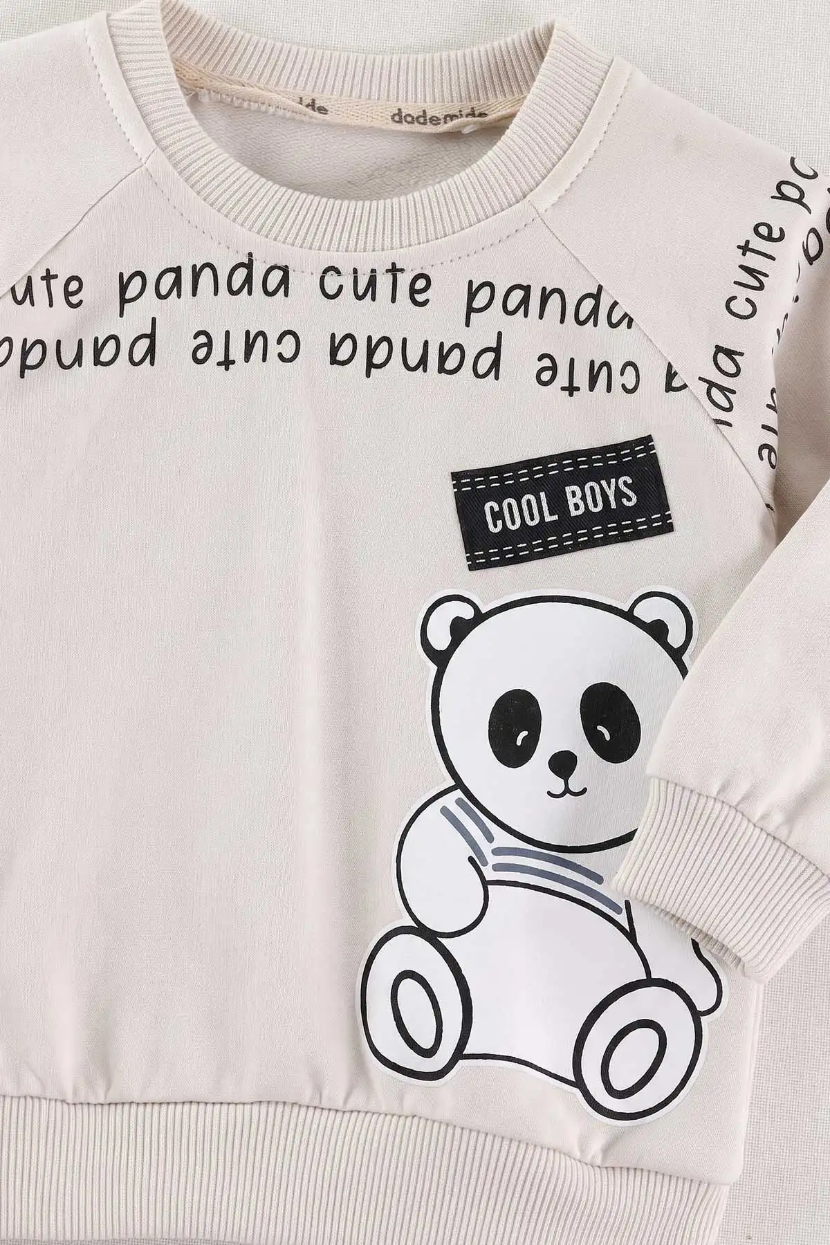 İndigo (6-24 Ay) Panda Baskılı    2 İp Erkek  Bebek Mevsimlik Takım 475971