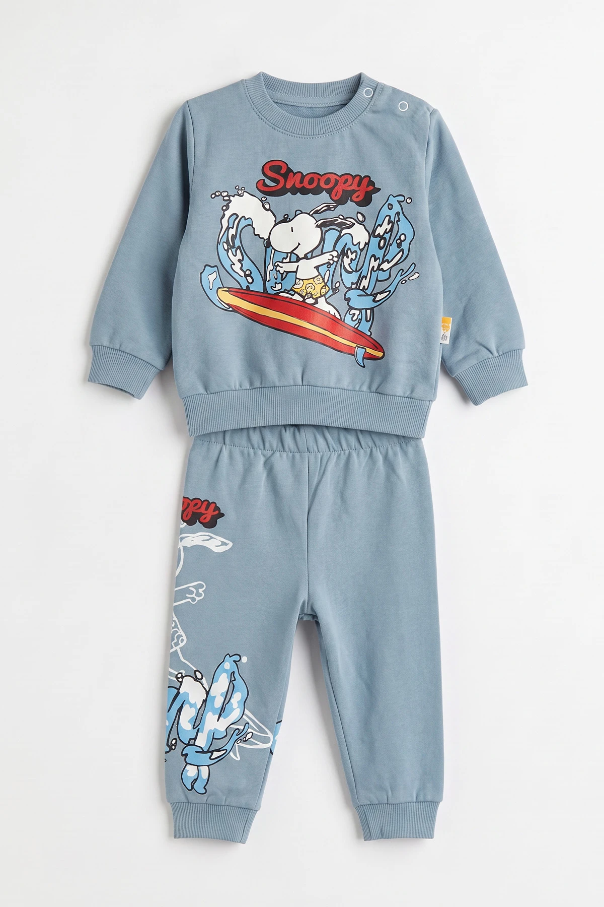 İndigo (6-24 Ay) Snoopy Baskılı 2 İp Erkek Bebek Takım 480132