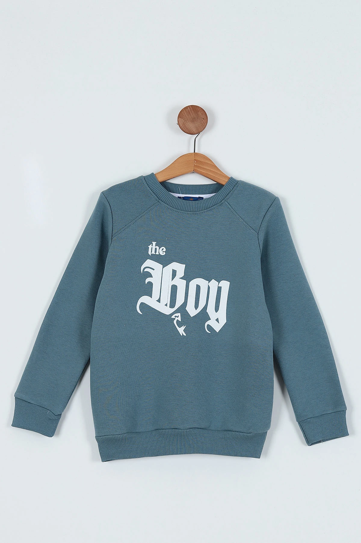 İndigo (7-10 Yaş)  Boy Baskılı Şardonlu Erkek Çocuk Sweatshirt 236222