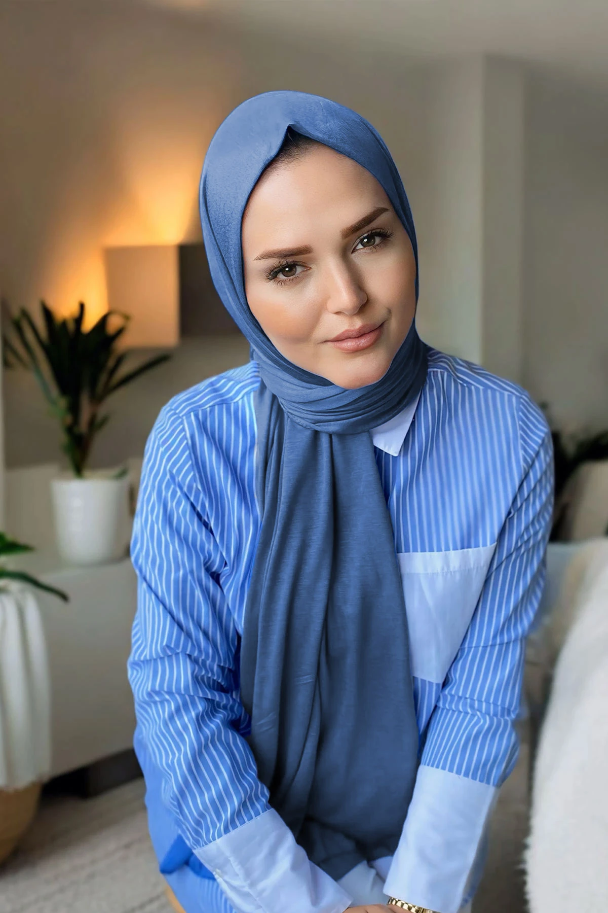 İndigo 75x190 Düz Penye Şal 287350