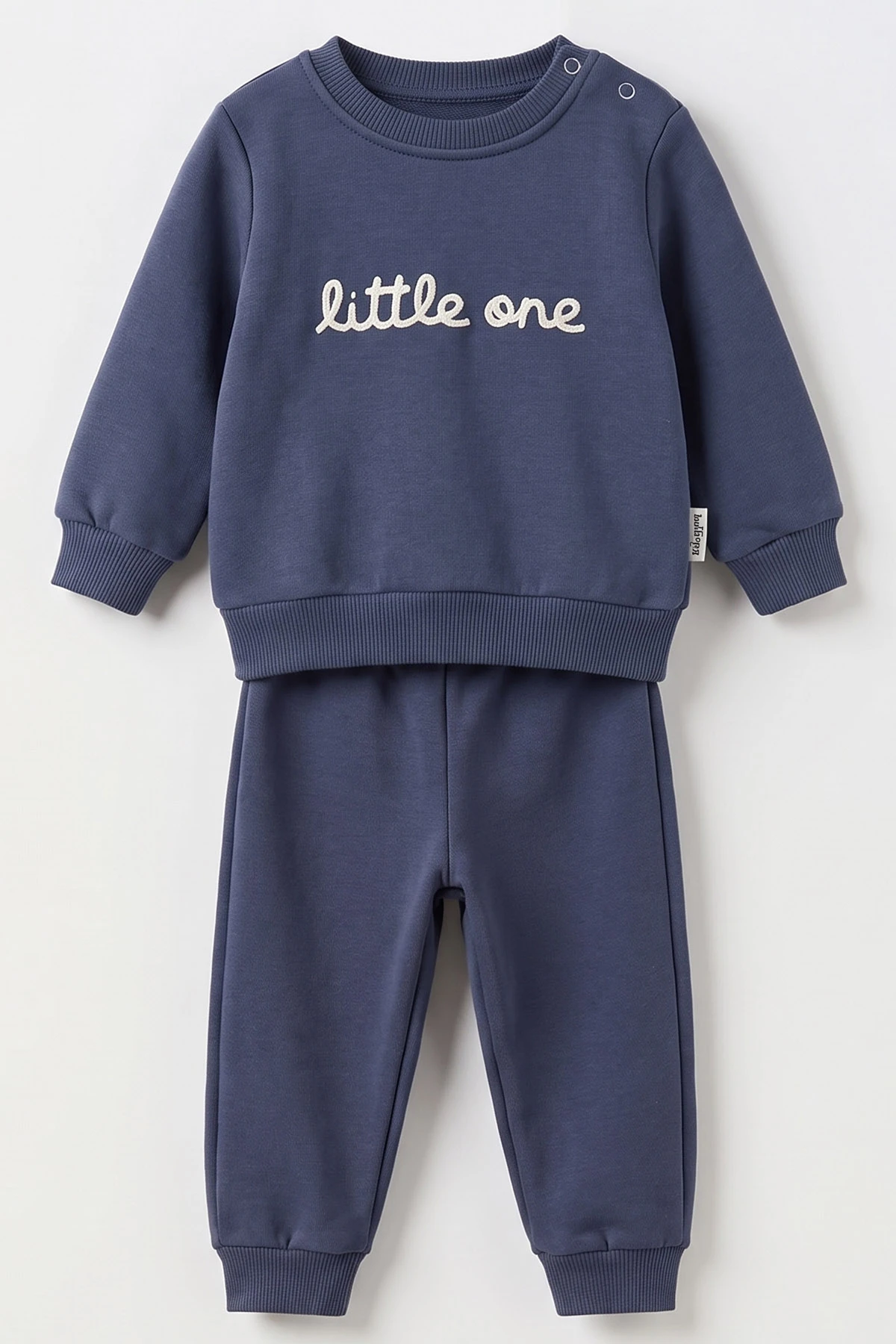 İndigo (9-18 Ay) Little One Nakışlı İçi Şardonlu Erkek Bebek Kışlık Takım 493932