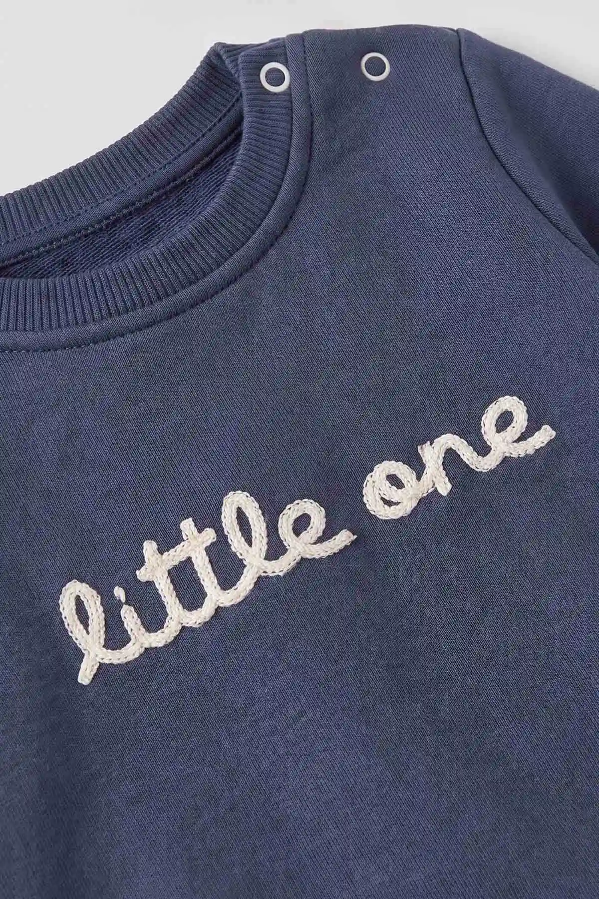 İndigo (9-18 Ay) Little One Nakışlı İçi Şardonlu Erkek Bebek Kışlık Takım 493932