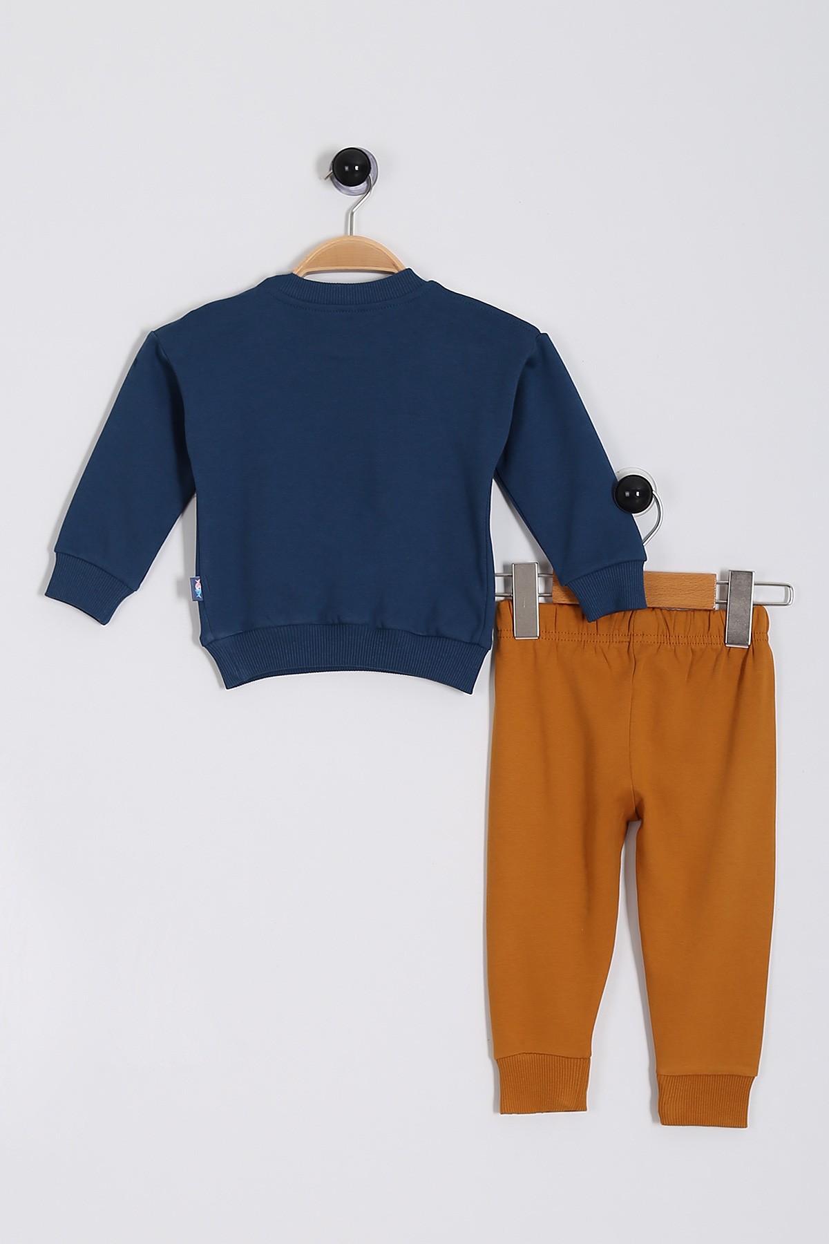 İndigo (9-24 Ay) Astronot Kask Baskılı İki İp Erkek Bebe Takım 198354