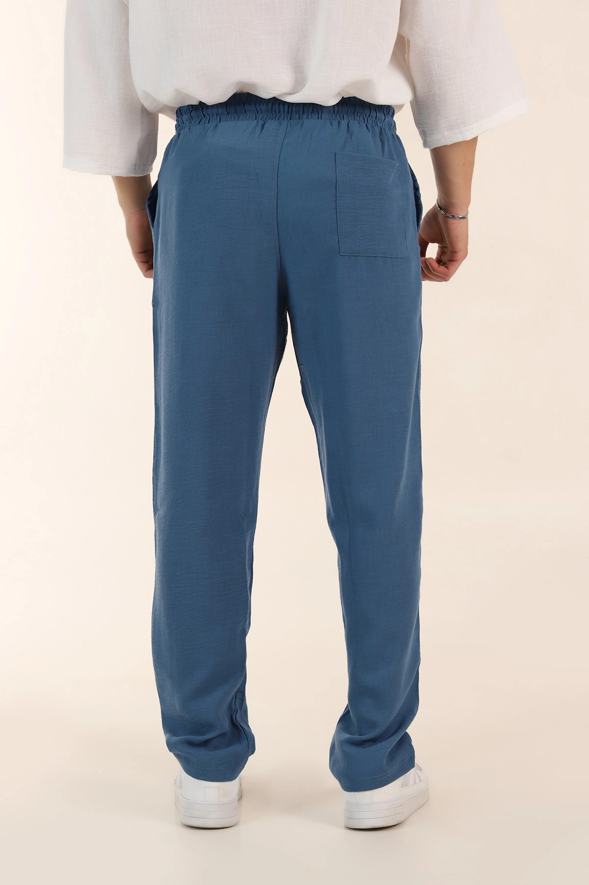 İndigo Baggy Keten Bel Lastikli Erkek Eşofman Altı 364078