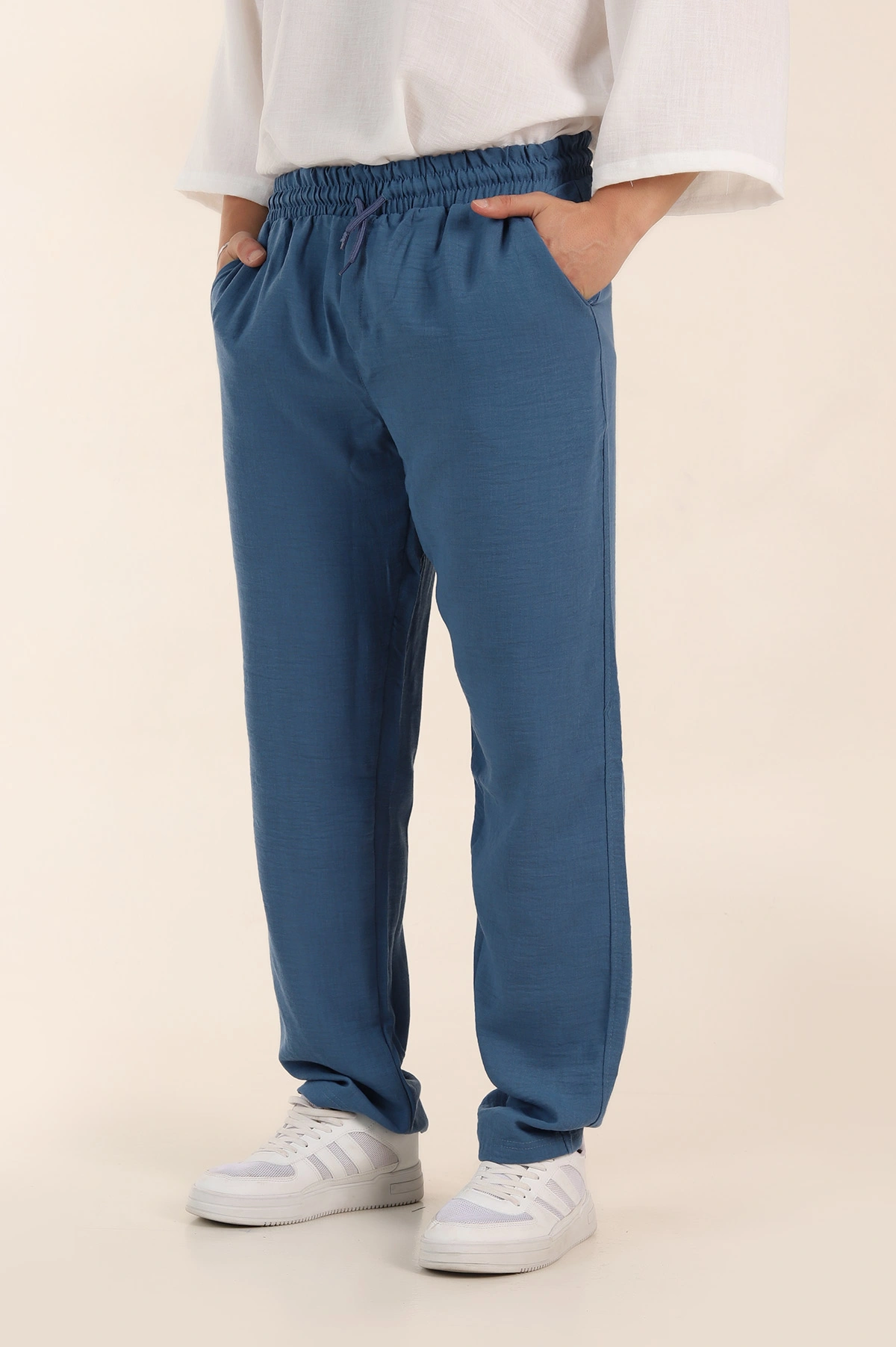 İndigo Baggy Keten Bel Lastikli Erkek Eşofman Altı 364078