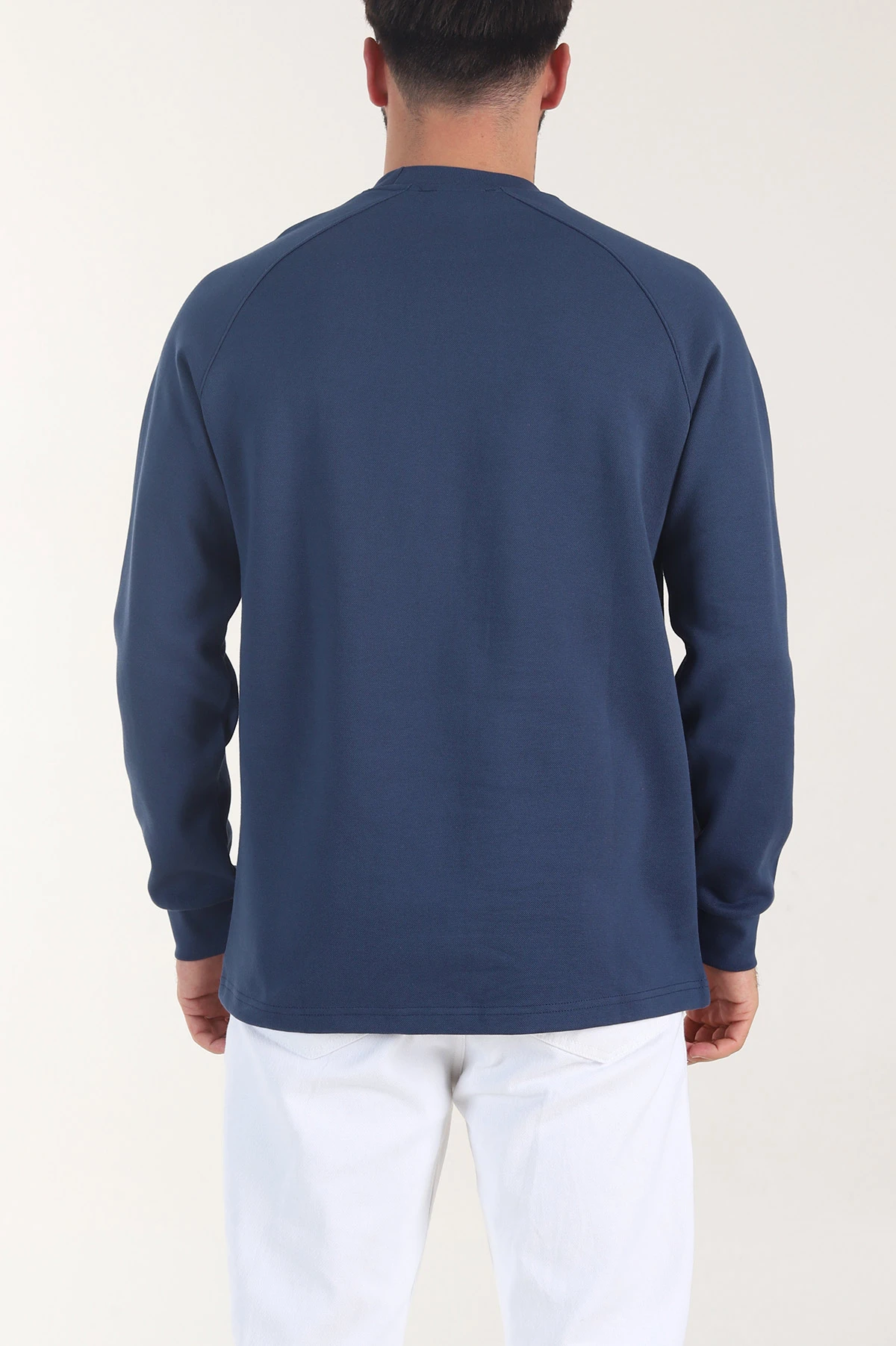 İndigo Bisiklet Yaka Erkek Sweatshirt 406592