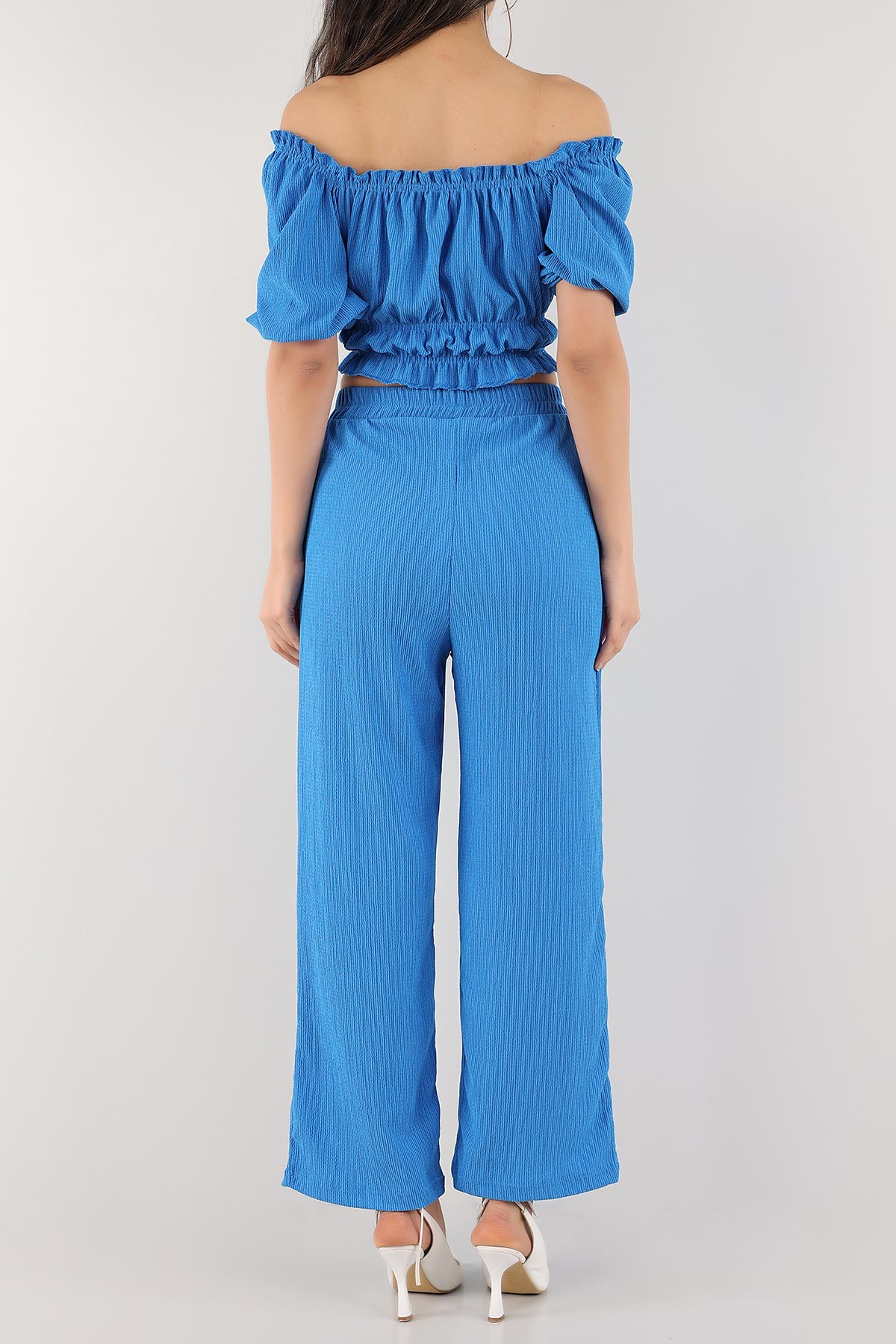 İndigo Bürümcük Pantolon Bluz Bayan Takım 170854