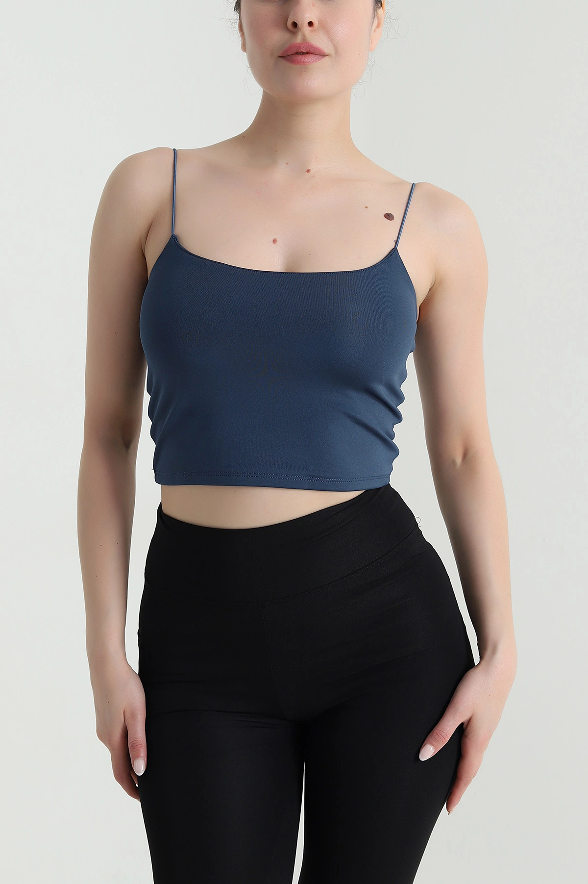 İndigo Dalgıç İp Askılı Kadın Crop 474947