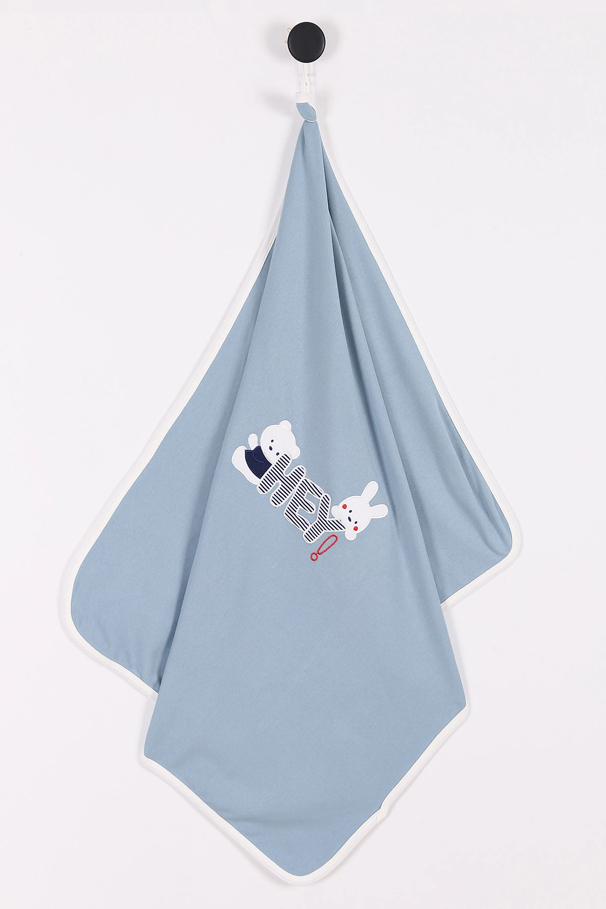 İndigo ( En:90 cm Boy: 95 cm) Hey Nakışlı Bebek Battaniye 288753