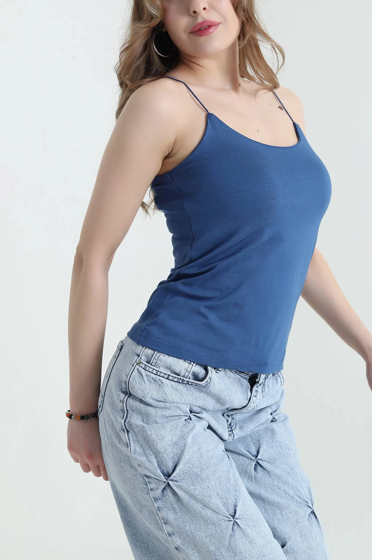 İndigo İp Askılı Viskon Kadın Atlet 432279