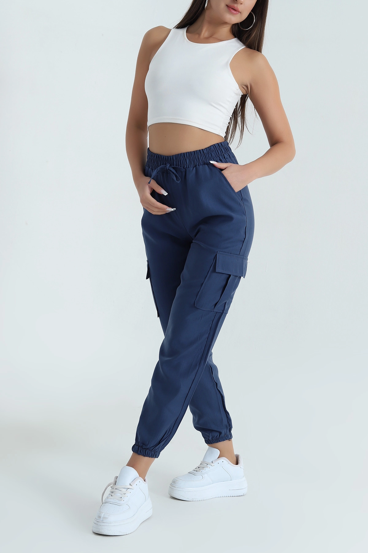 İndigo Kargo Cepli Kadın Pantolon 385449