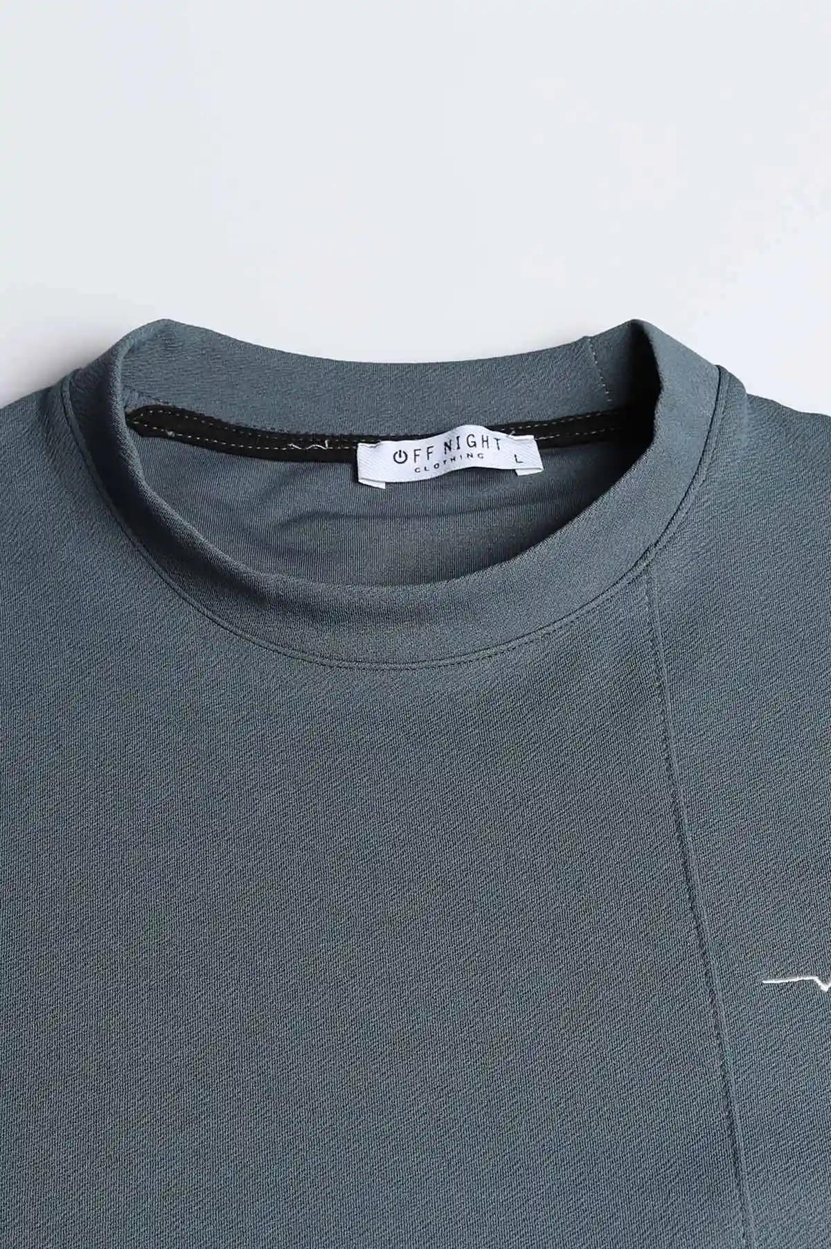 İndigo Nakış Detaylı Bisiklet Yaka Erkek Sweatshirt 396258