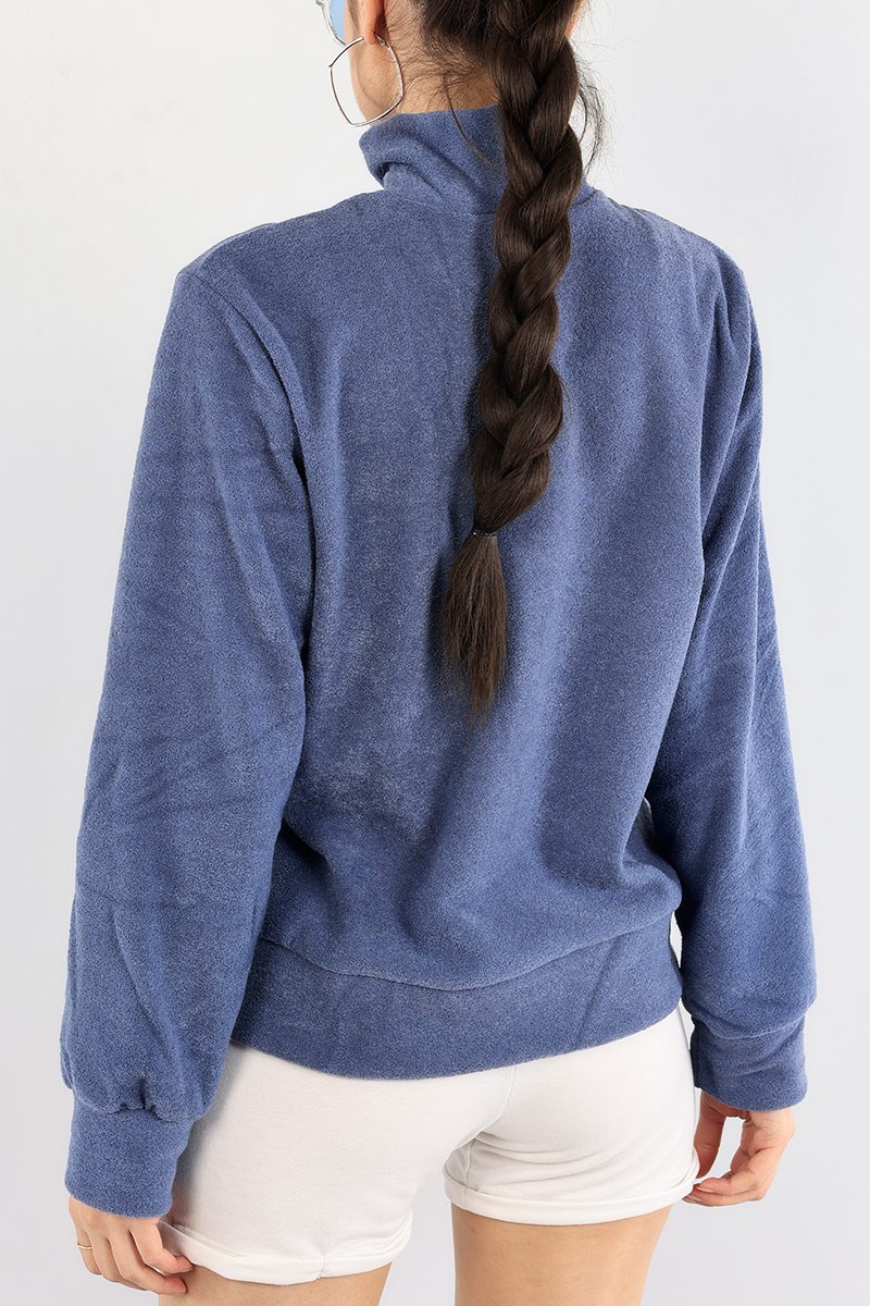 İndigo Nakışlı Şardonlu Bayan Sweat 91851