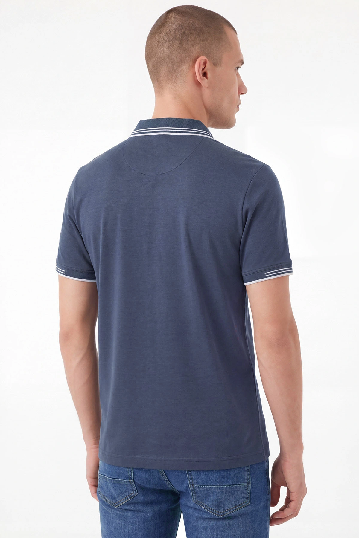 İndigo Oysho Kumaş Polo Yaka Erkek Tişört 462541