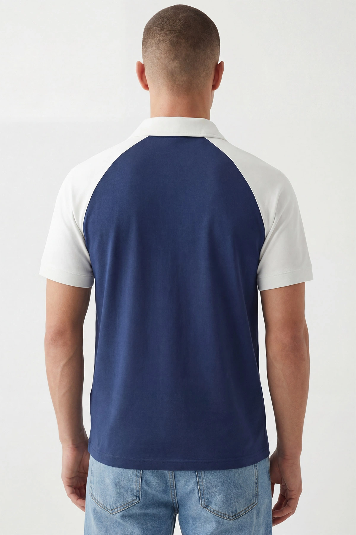 İndigo Polo Yaka Düğmeli Erkek Tişört 435474