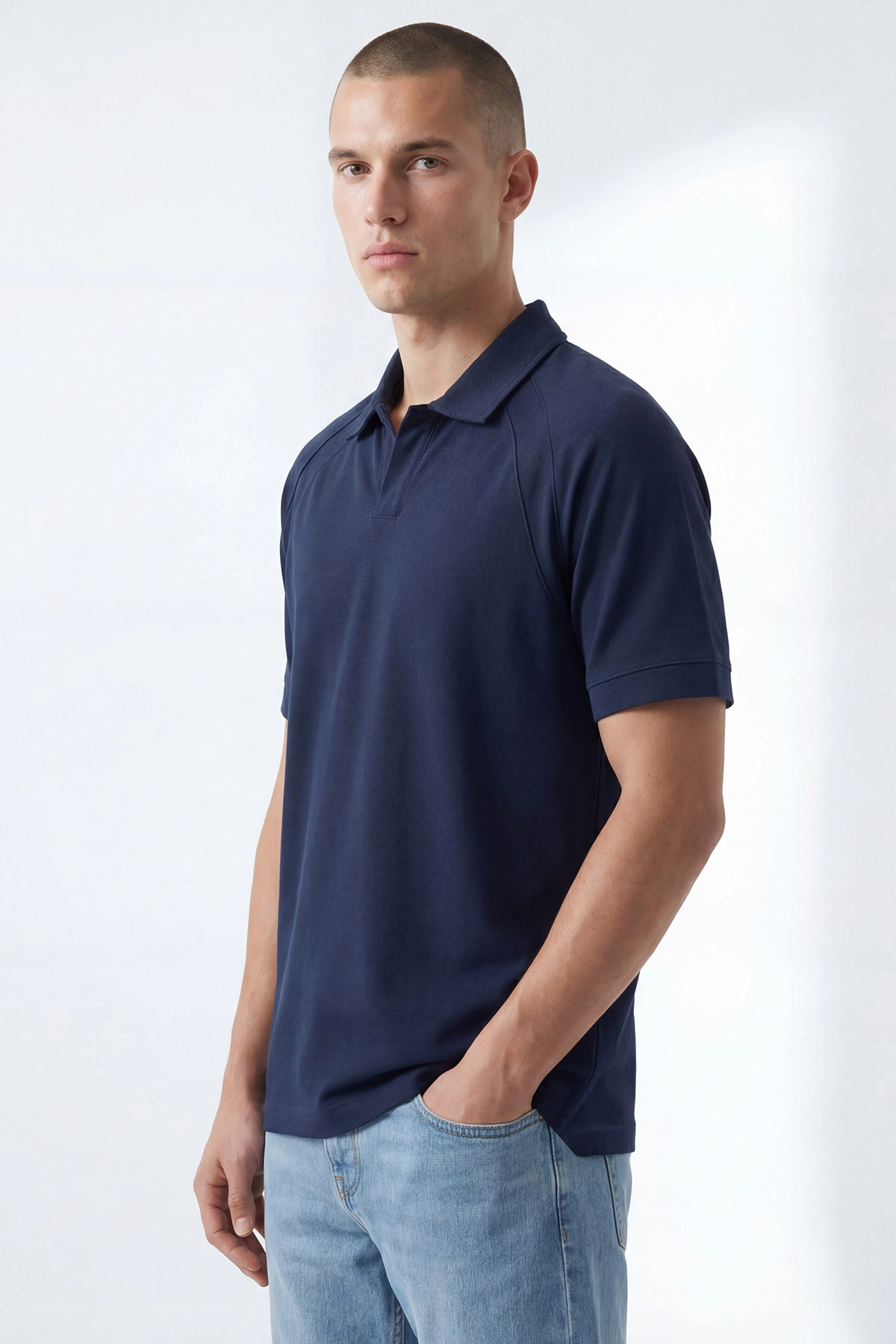 İndigo Polo Yaka Erkek Tişört 435485