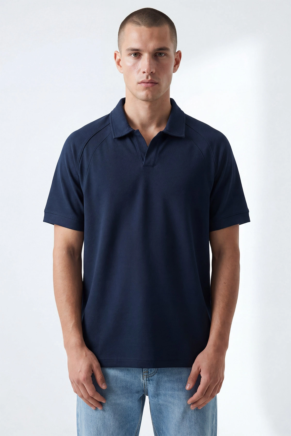 İndigo Polo Yaka Erkek Tişört 435485