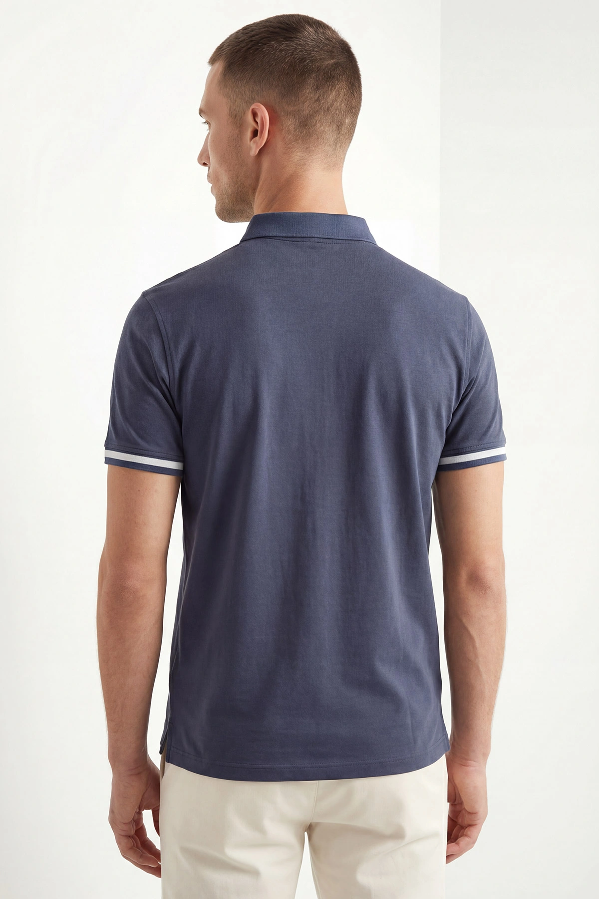 İndigo Polo Yaka Osyho Kumaş Erkek Tişört 433152