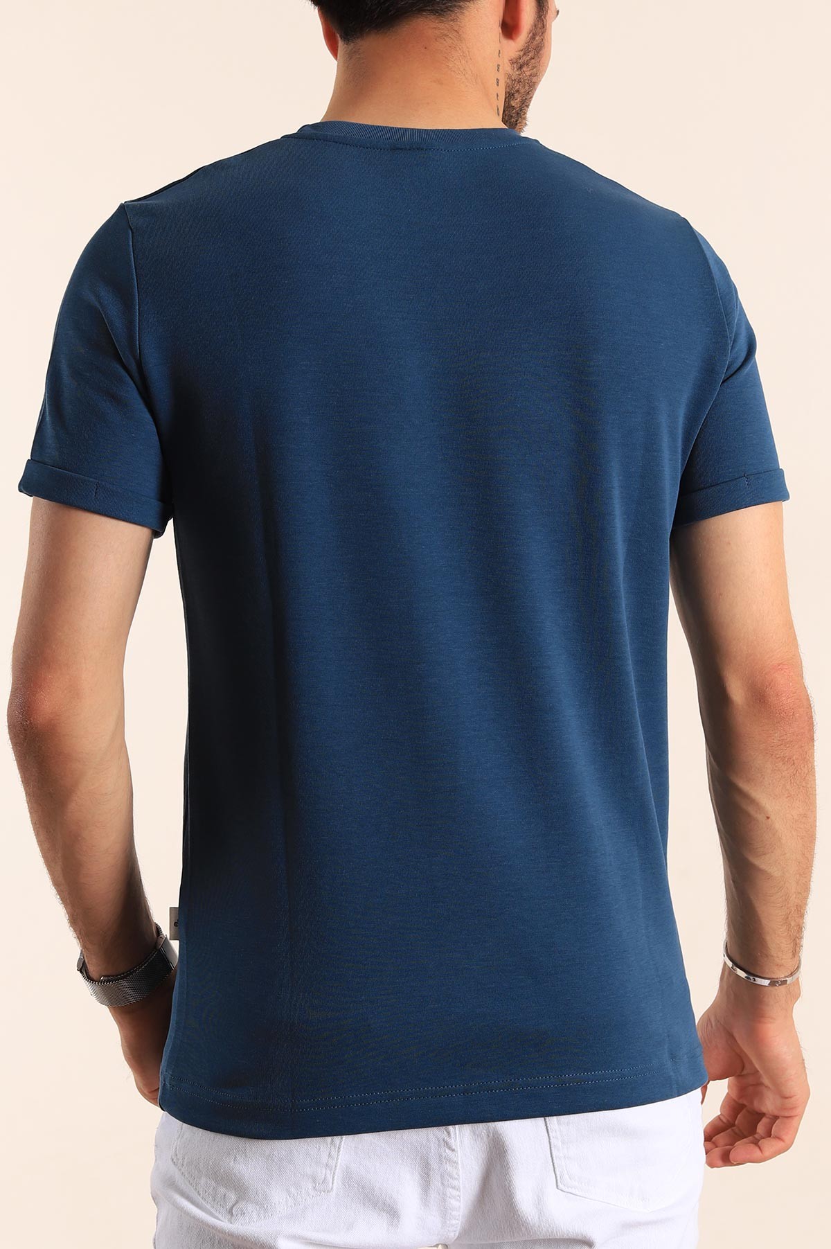 İndigo Regular Fit Are We Free Kabartmalı Erkek Tişört 187550