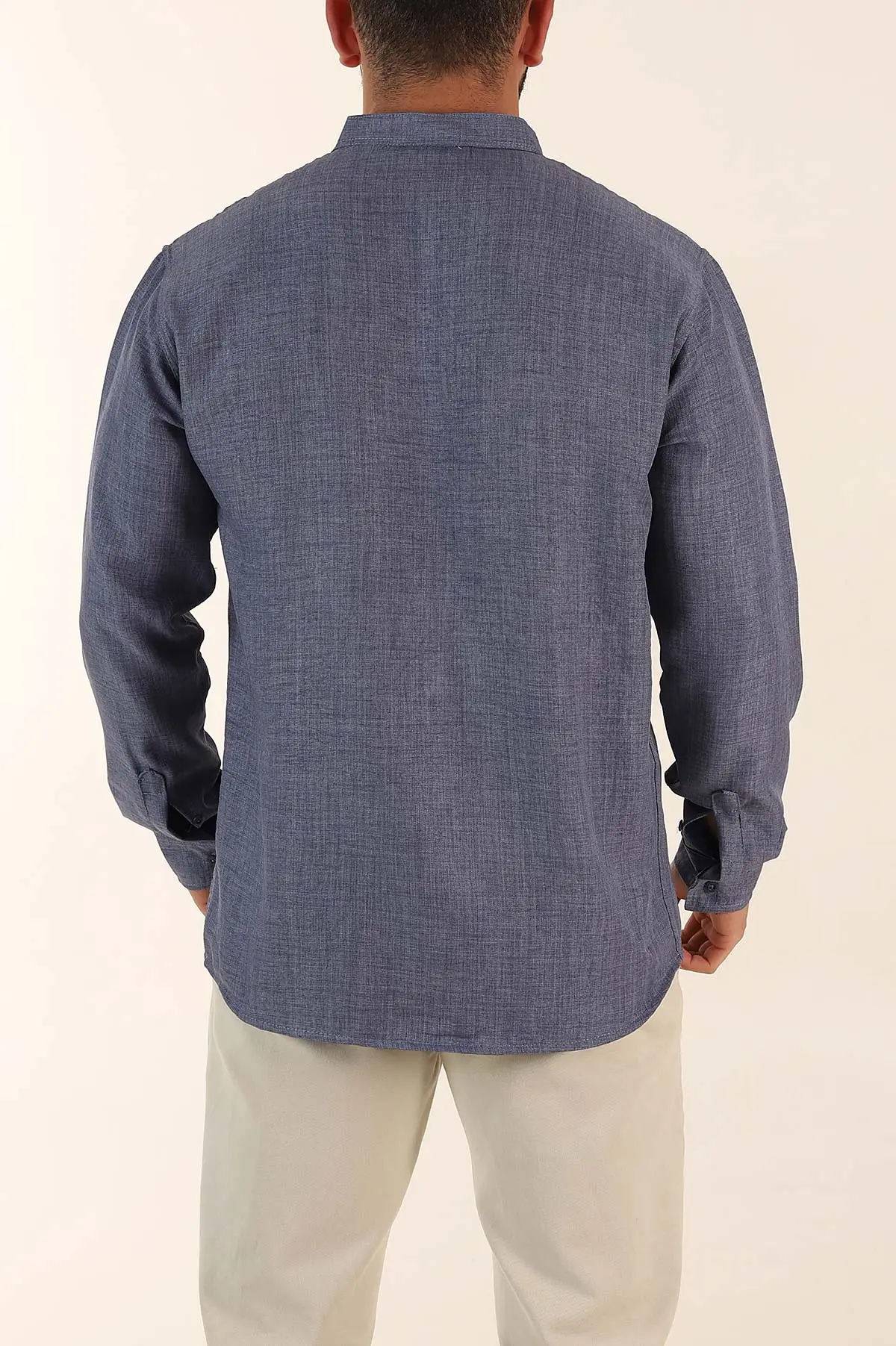 İndigo Regular Fit Hakim Yaka Uzun Kollu Erkek Gömlek 370040