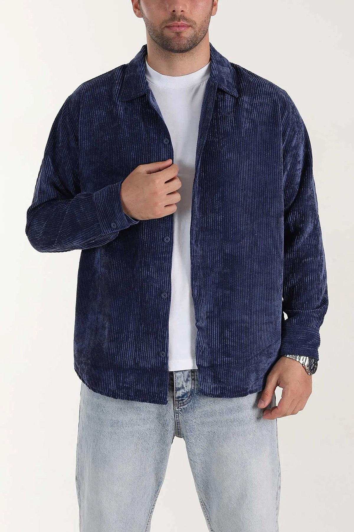 İndigo Relaxed Fit Fitilli Kadife Erkek Gömlek 399750