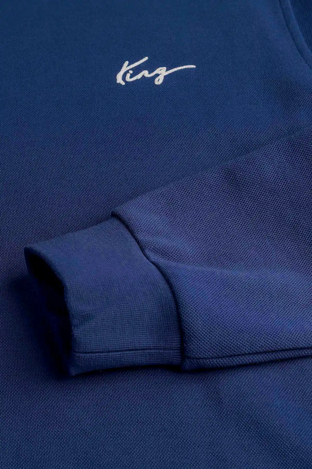 İndigo Yazı Detaylı Bisiklet Yaka Erkek Sweatshirt 396928