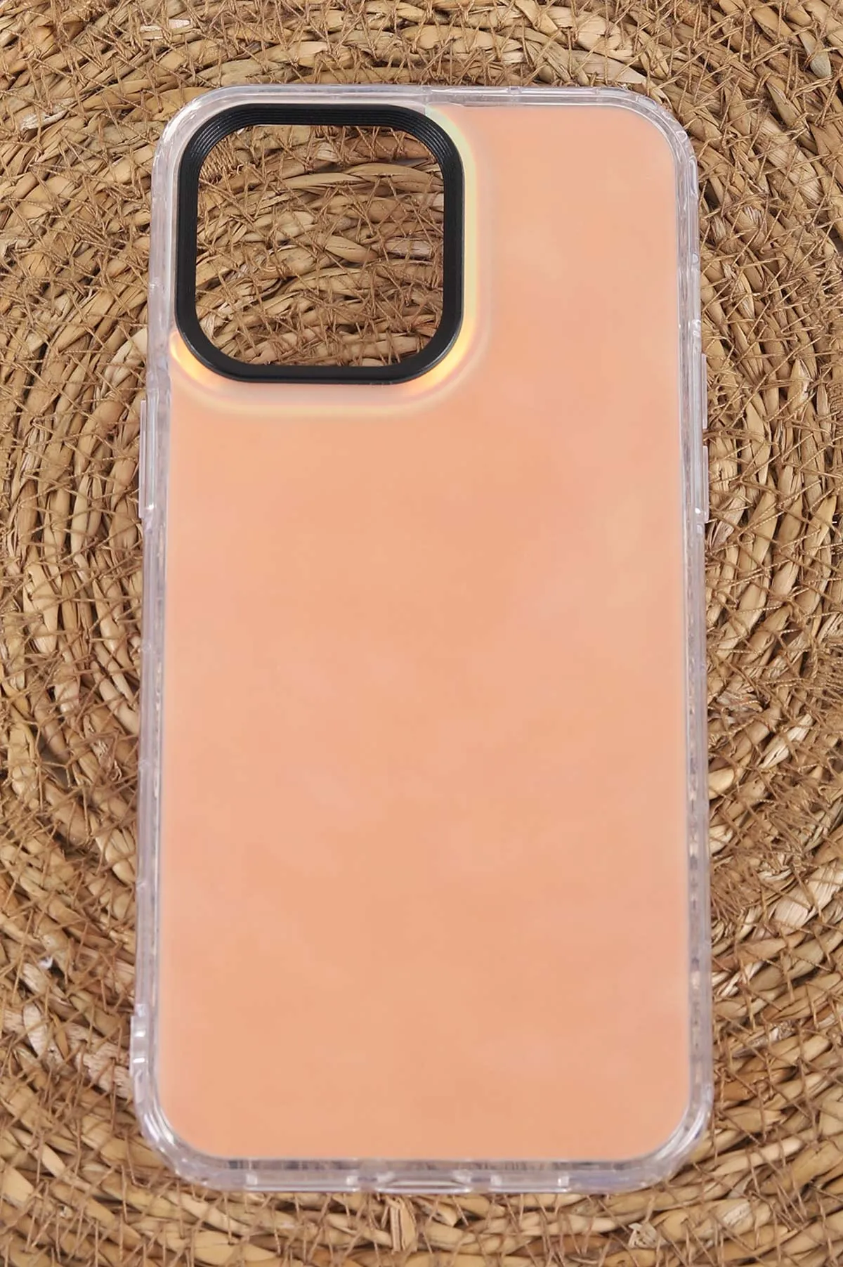 İphone 14 Pro Max Uyumlu Hologram Işığa Göre Renk Efektli Silikon Telefon Kılıfı 437562