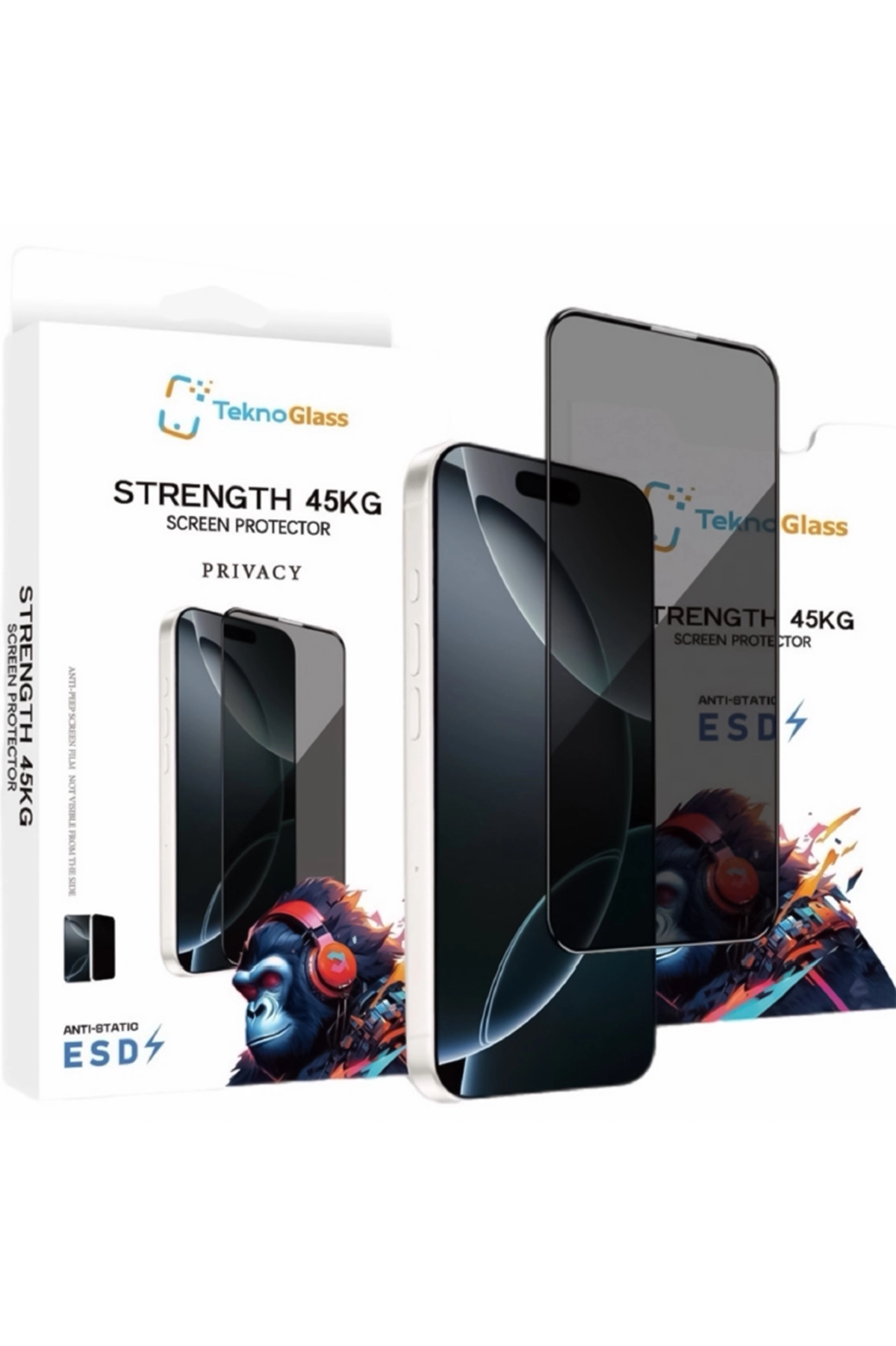 Iphone 14 Pro Uyumlu Strong Privacy Glass Cam Ekran Koruyucu 431321