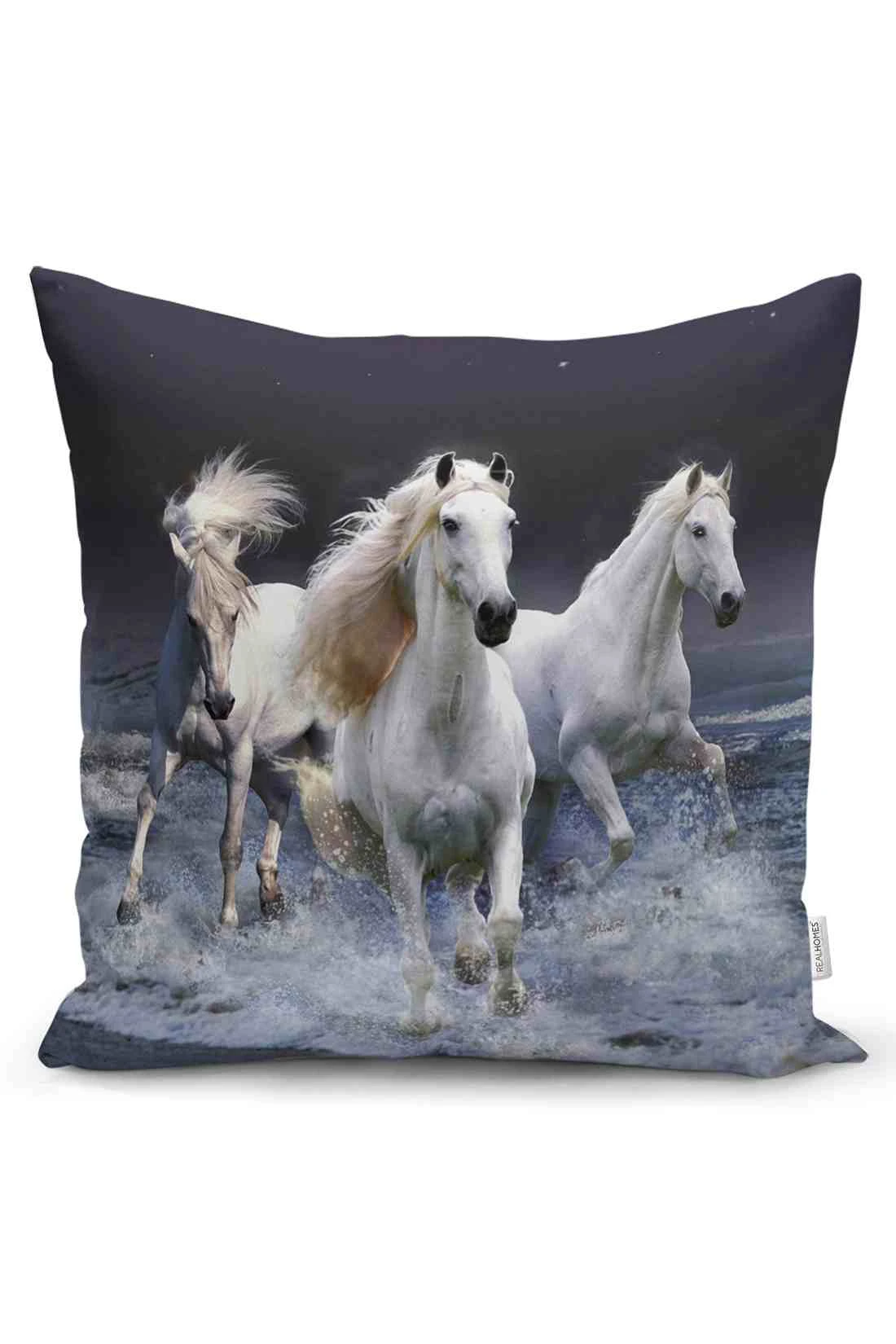 Füme 43x43 Dijital Baskılı Fermuarlı Modern Kırlent Kılıfı 252221