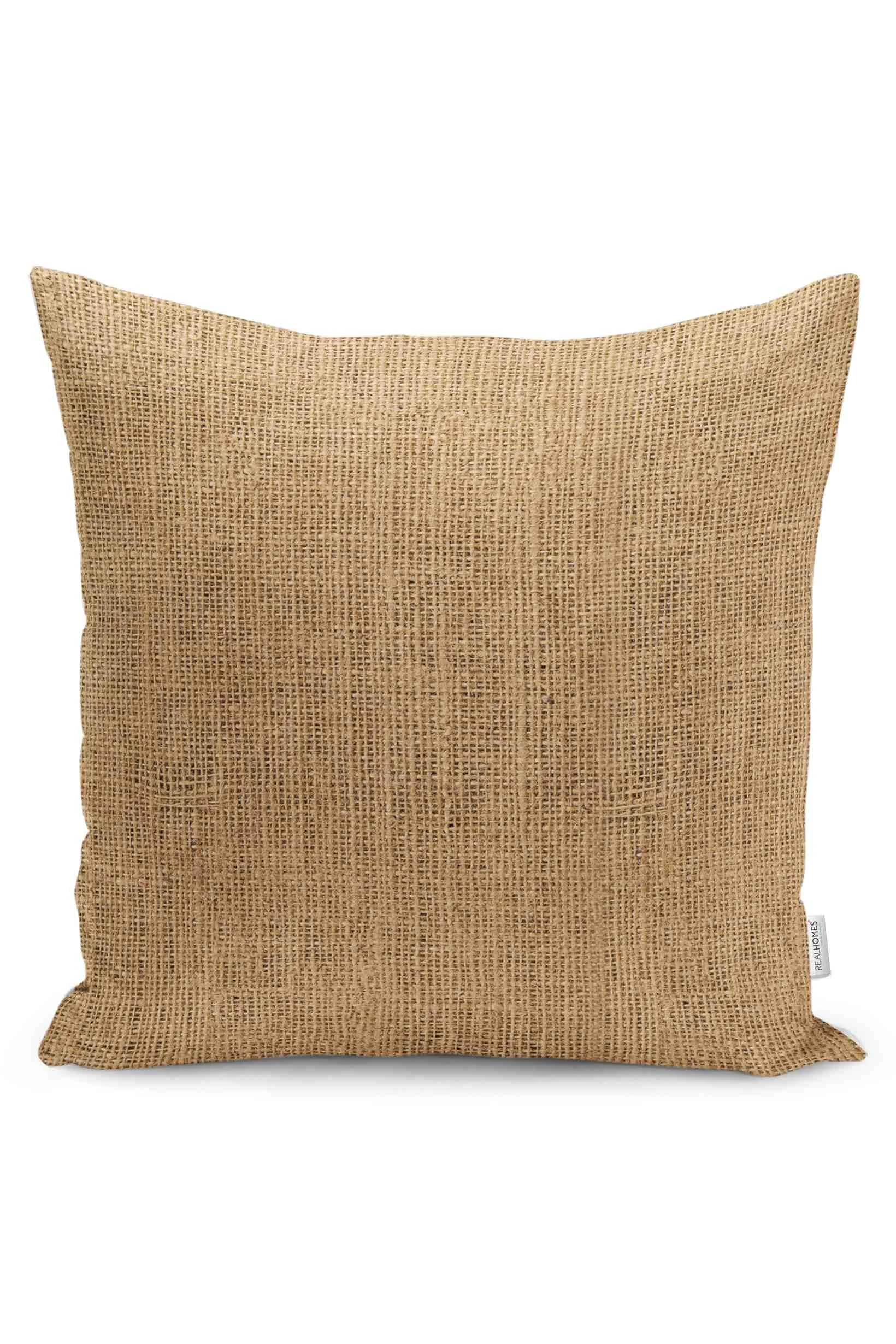 Bej 43x43 Dijital Baskılı Fermuarlı Modern Kırlent Kılıfı 252251